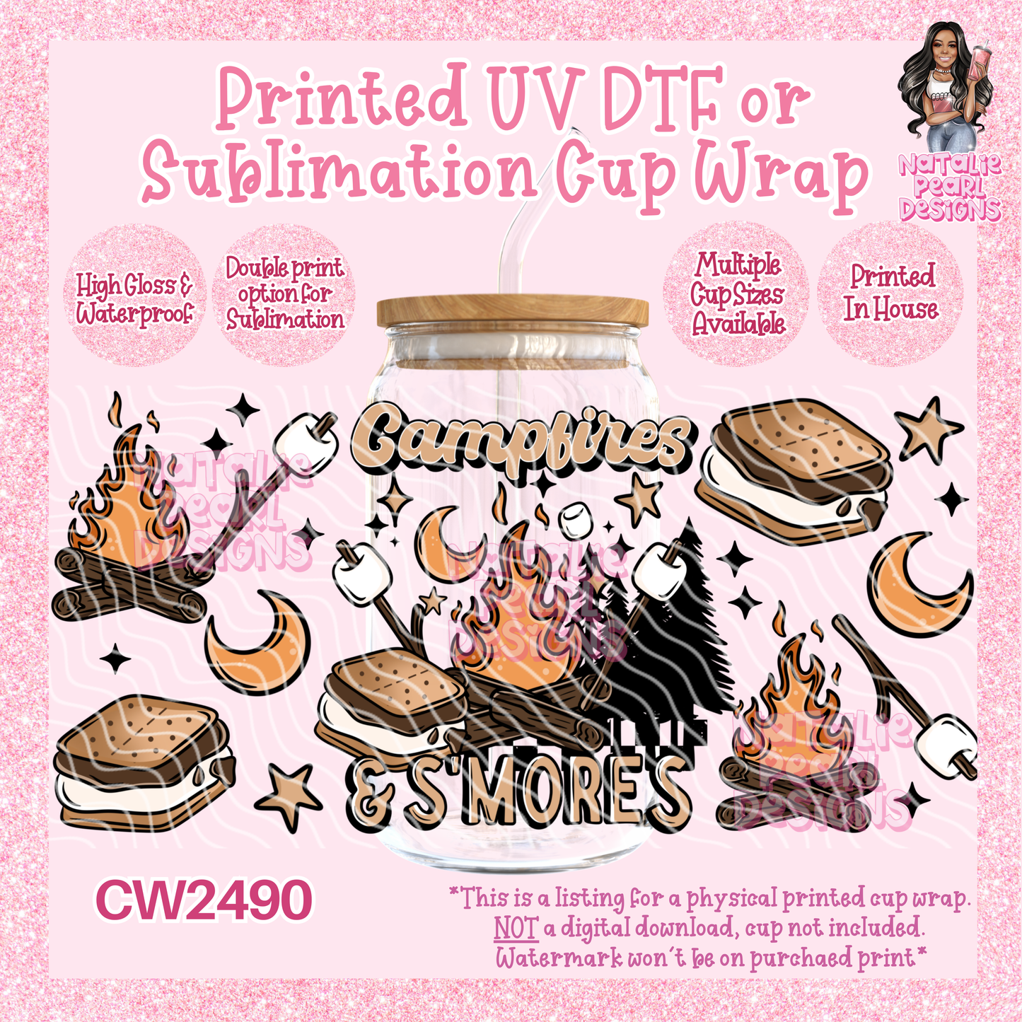 CW2490 UV DTF/SUB Cup Wraps