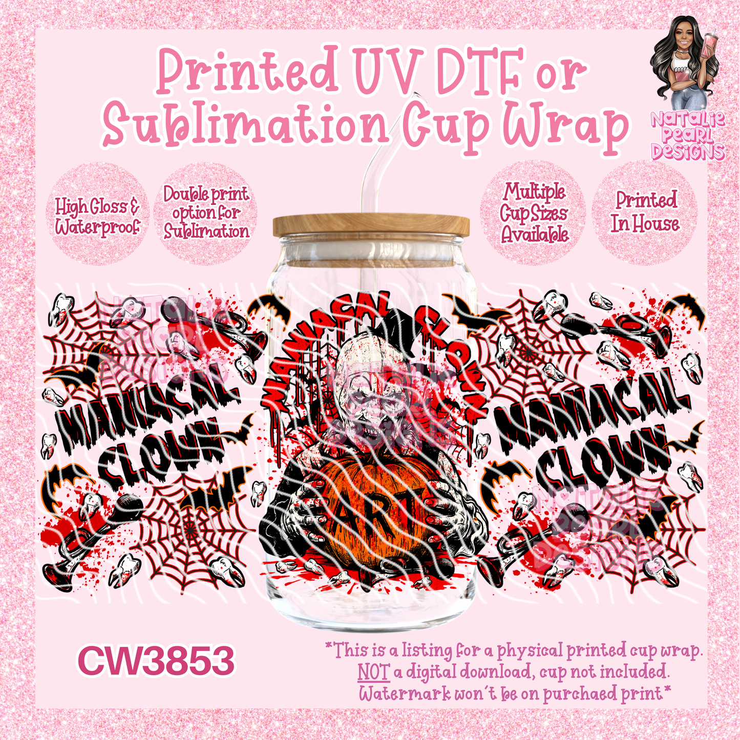 CW3853 UV DTF/SUB Cup Wraps