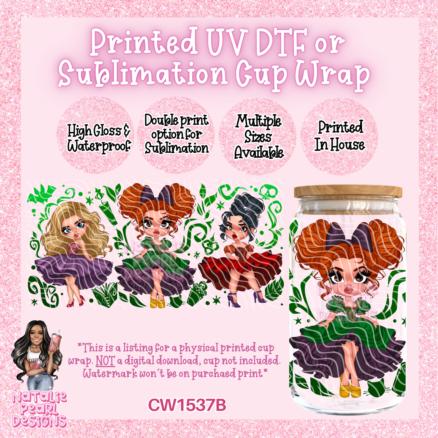 CW1537B UV DTF/SUB Cup Wrap