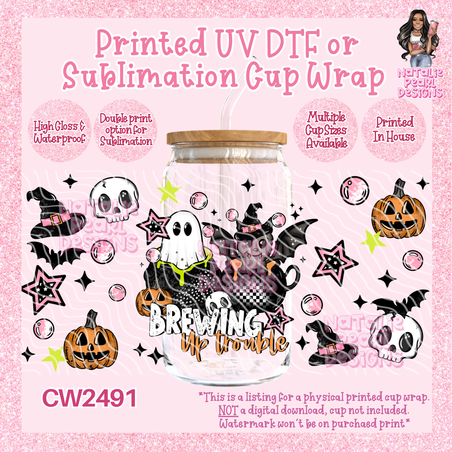 CW2491 UV DTF/SUB Cup Wraps