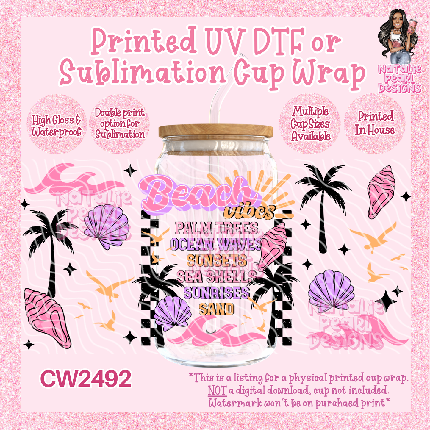 CW2492 UV DTF/SUB Cup Wraps