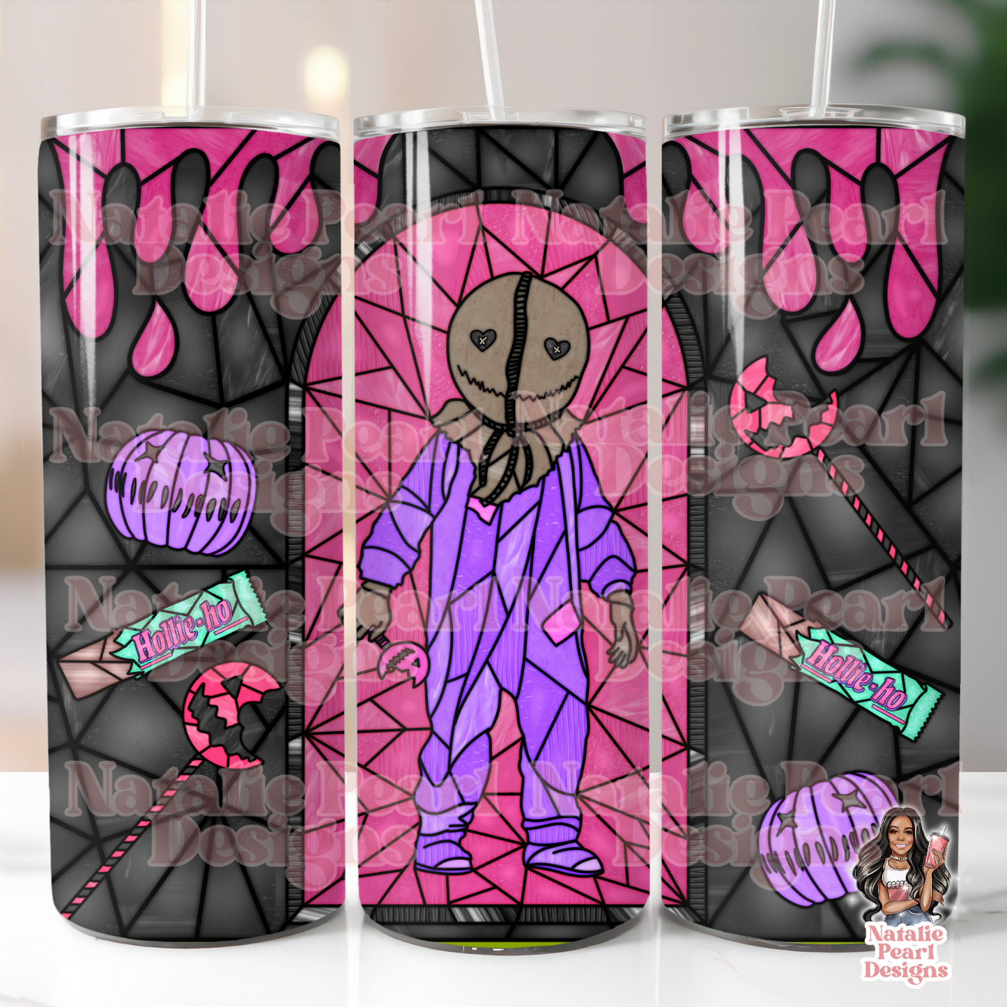 Horror Pink Stainless Steel Tumblers