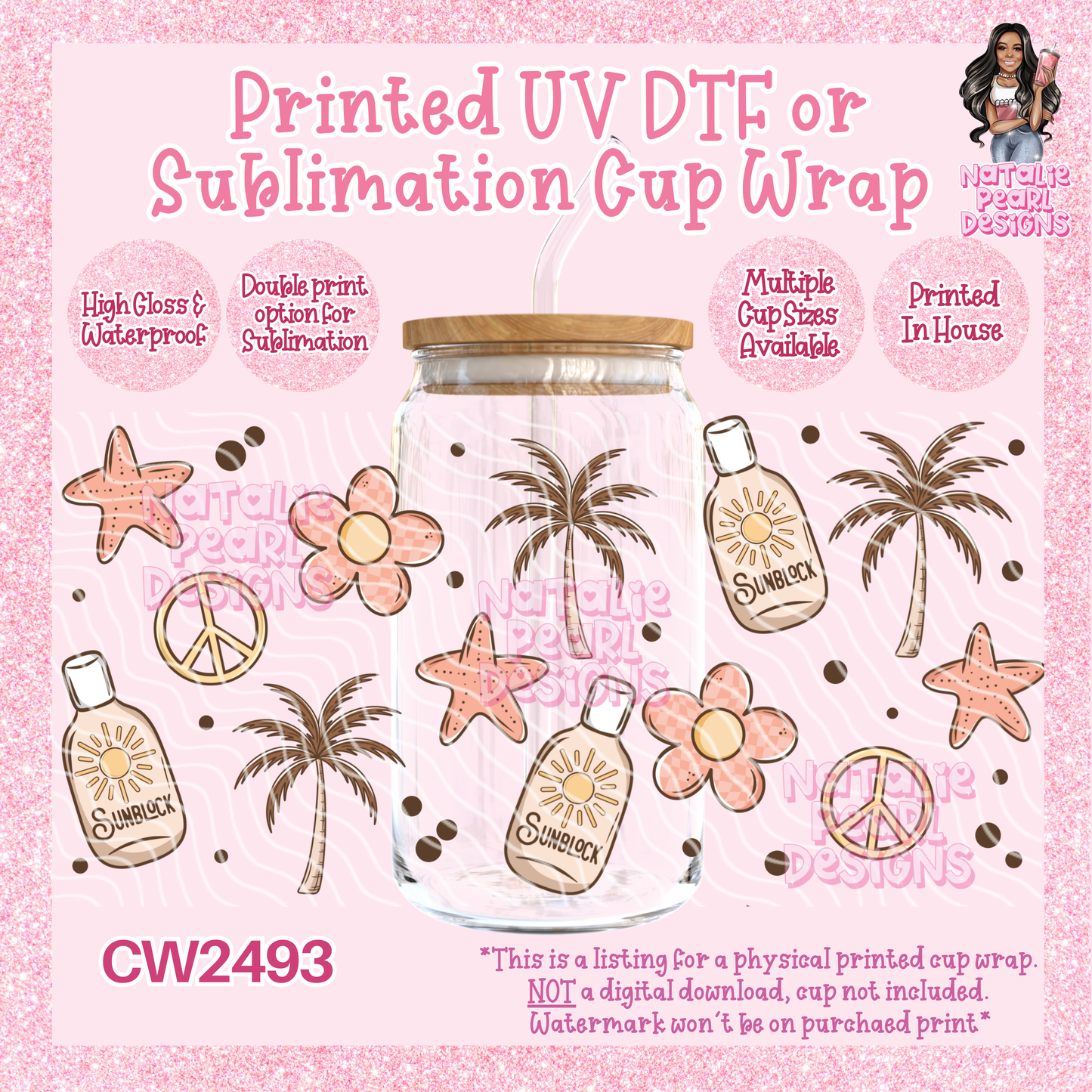 CW2493 UV DTF/SUB Cup Wraps