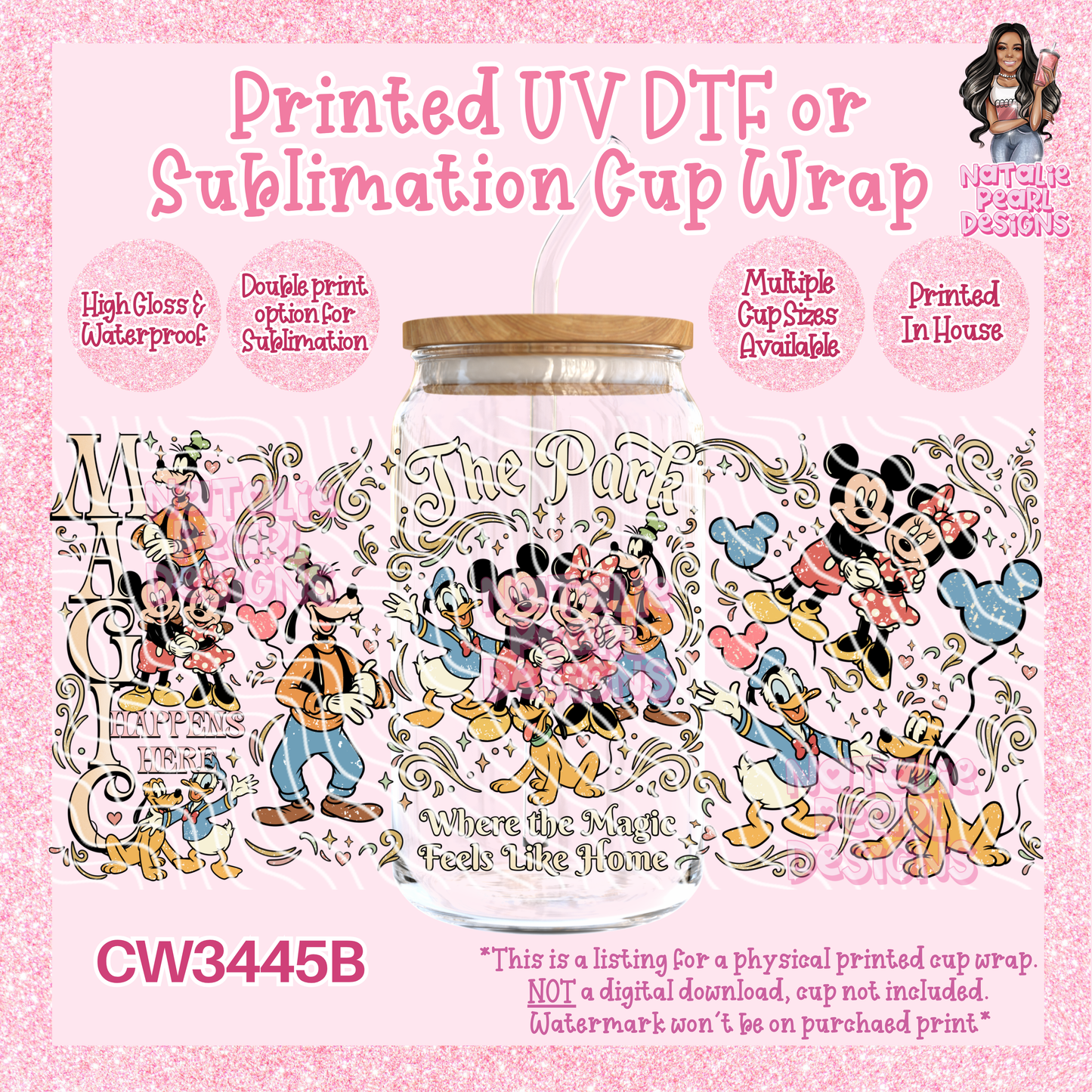 CW3445B UV DTF/SUB Cup Wraps