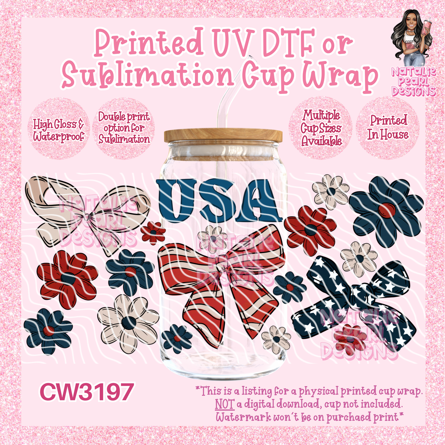 CW3197 UV DTF/SUB Cup Wraps