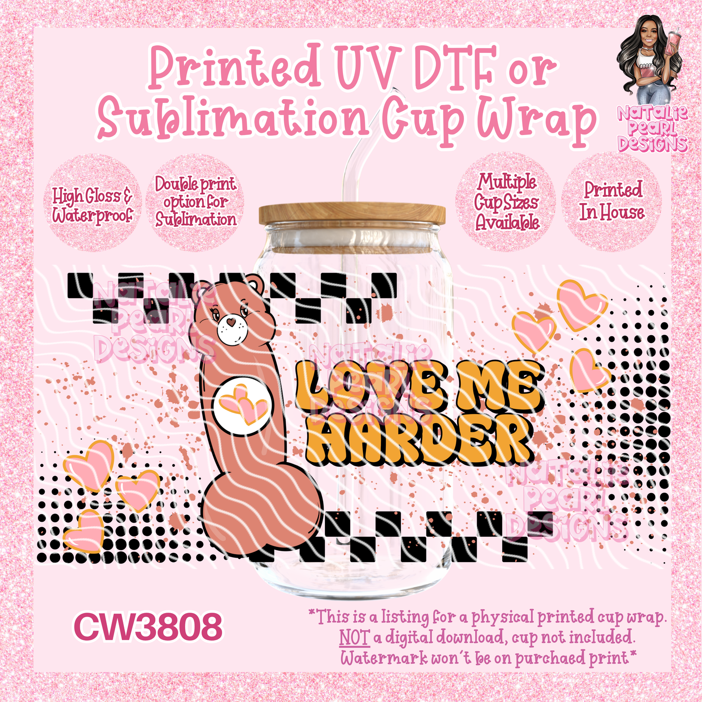 CW3808 UV DTF/SUB Cup Wraps
