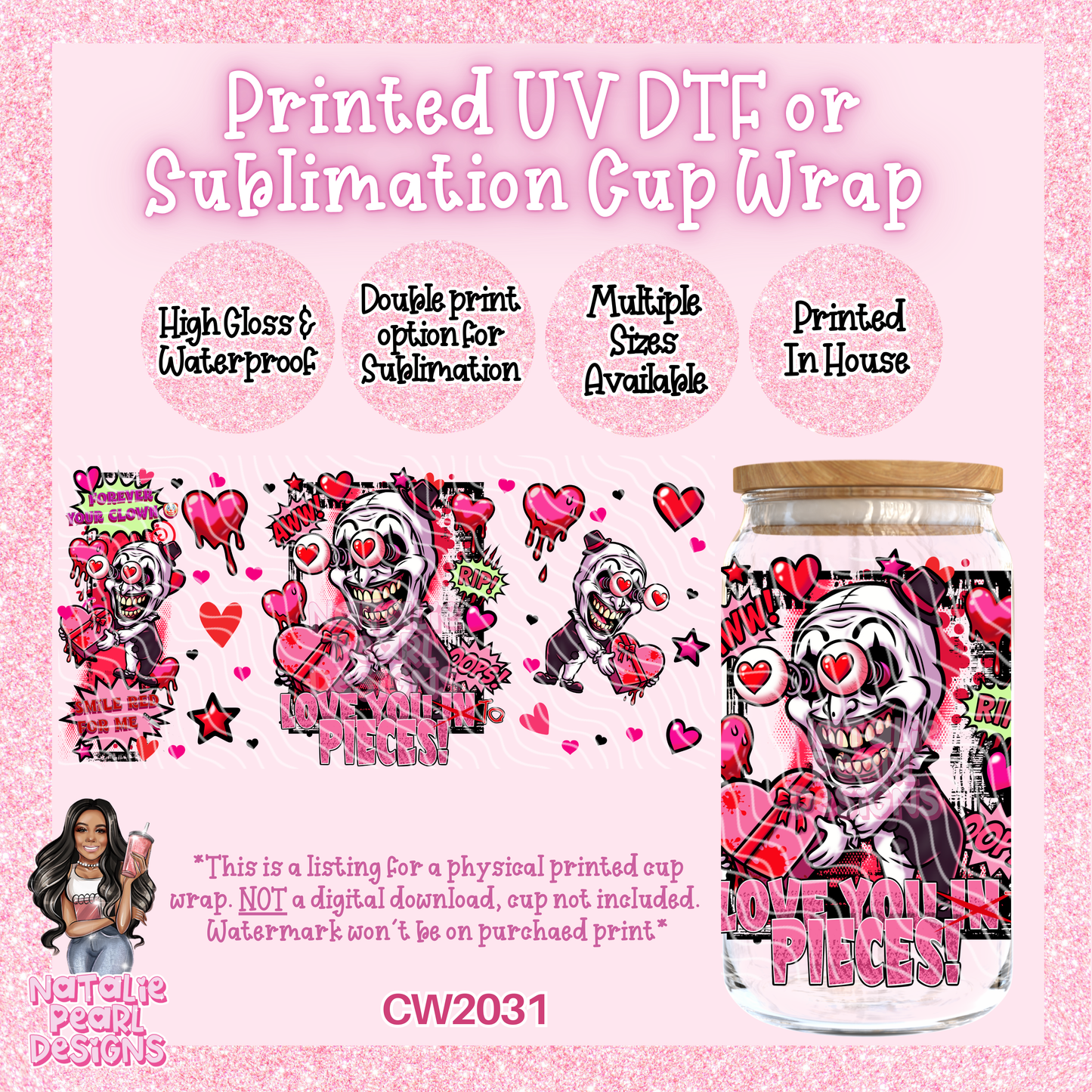 CW2031 UV DTF/SUB Cup Wraps