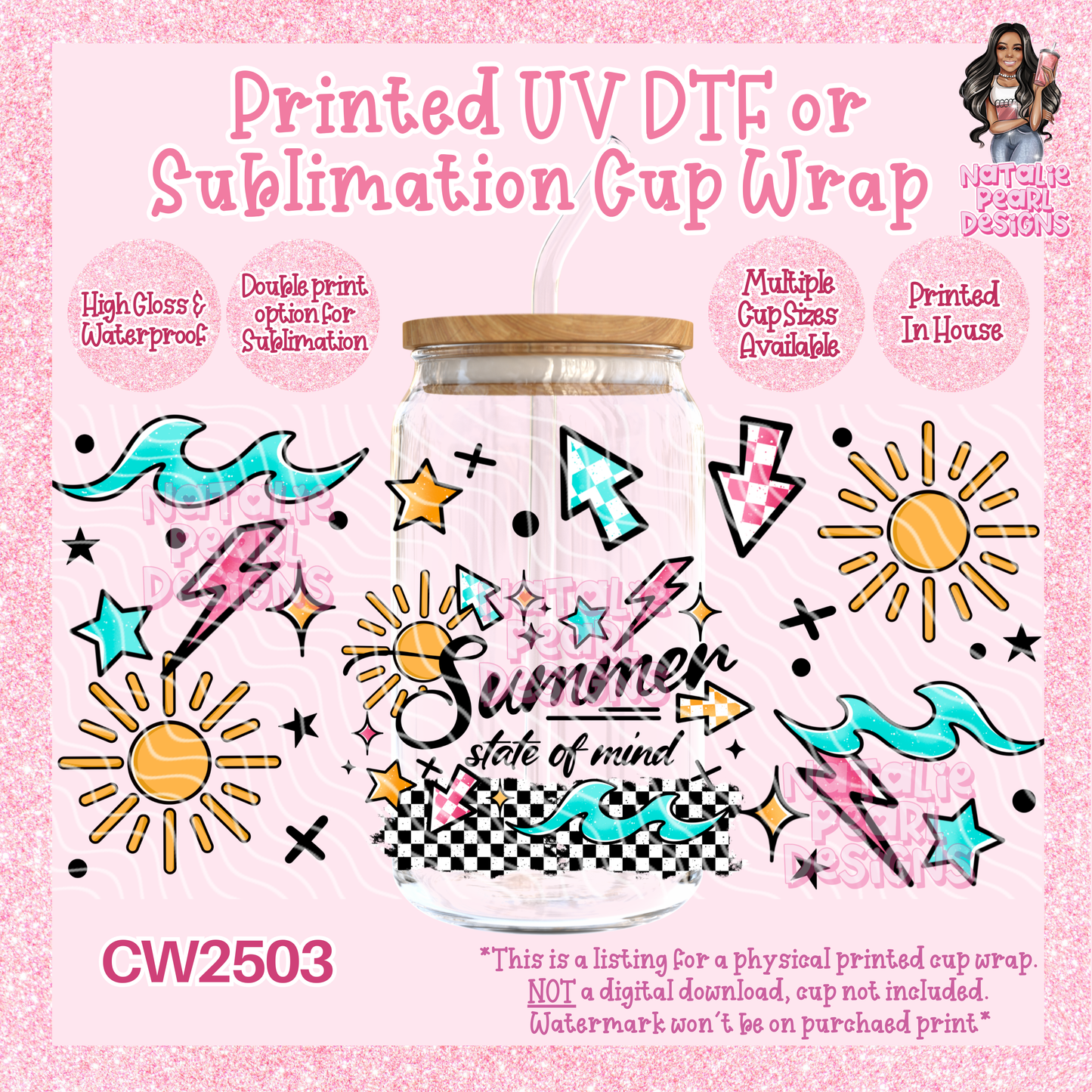 CW2503 UV DTF/SUB Cup Wraps
