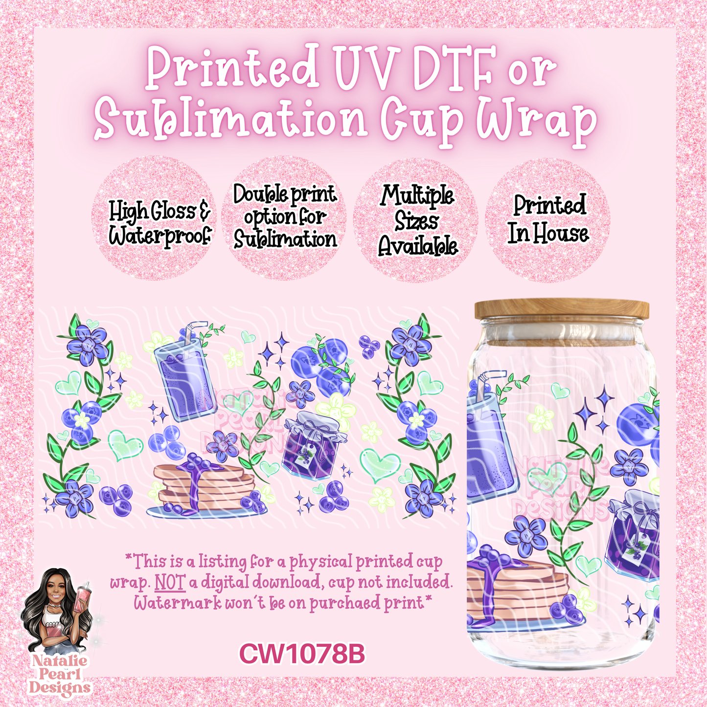 CW1078B UV DTF/SUB Cup Wrap