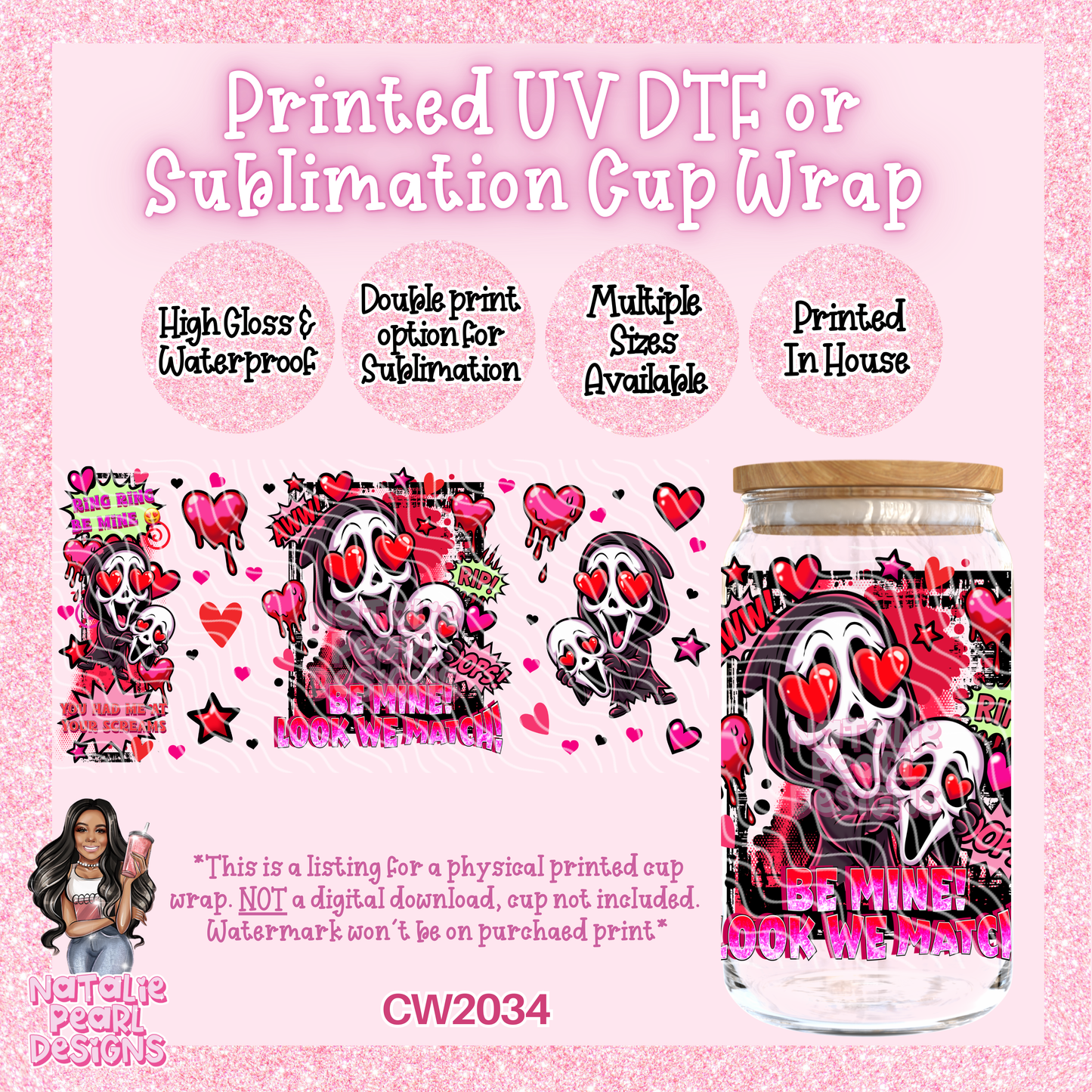 CW2034 UV DTF/SUB Cup Wraps