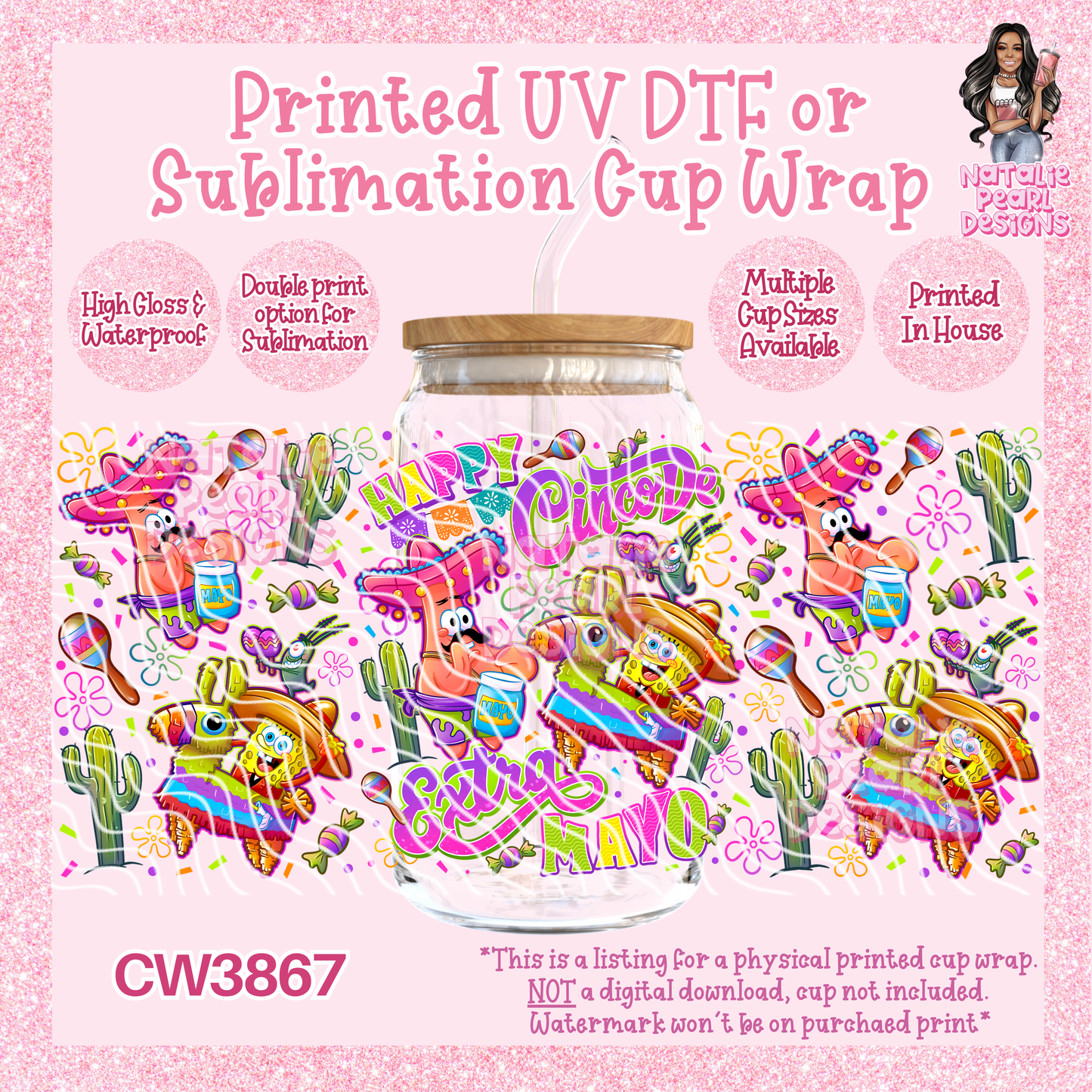 CW3867 UV DTF/SUB Cup Wraps