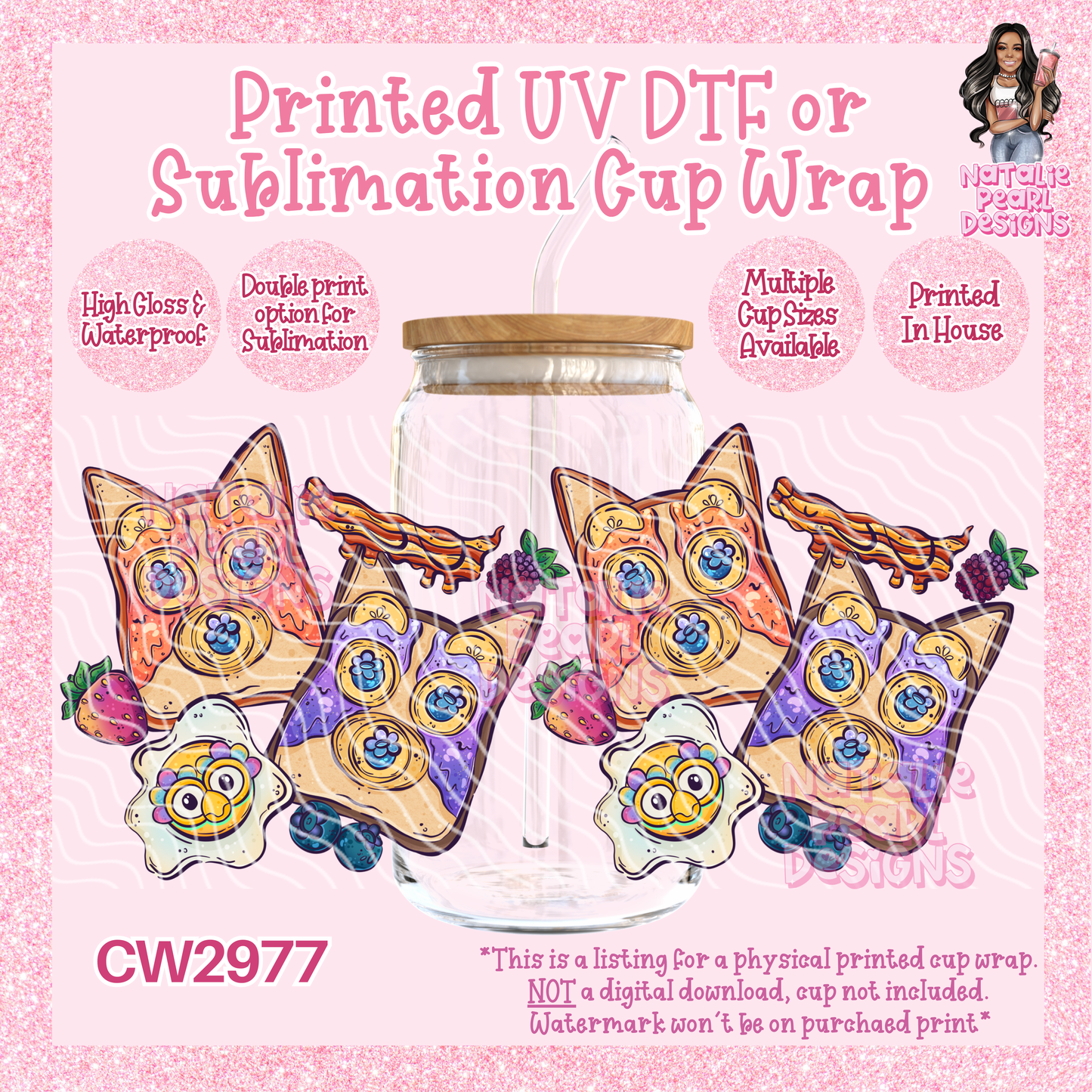 CW2977 UV DTF/SUB Cup Wraps