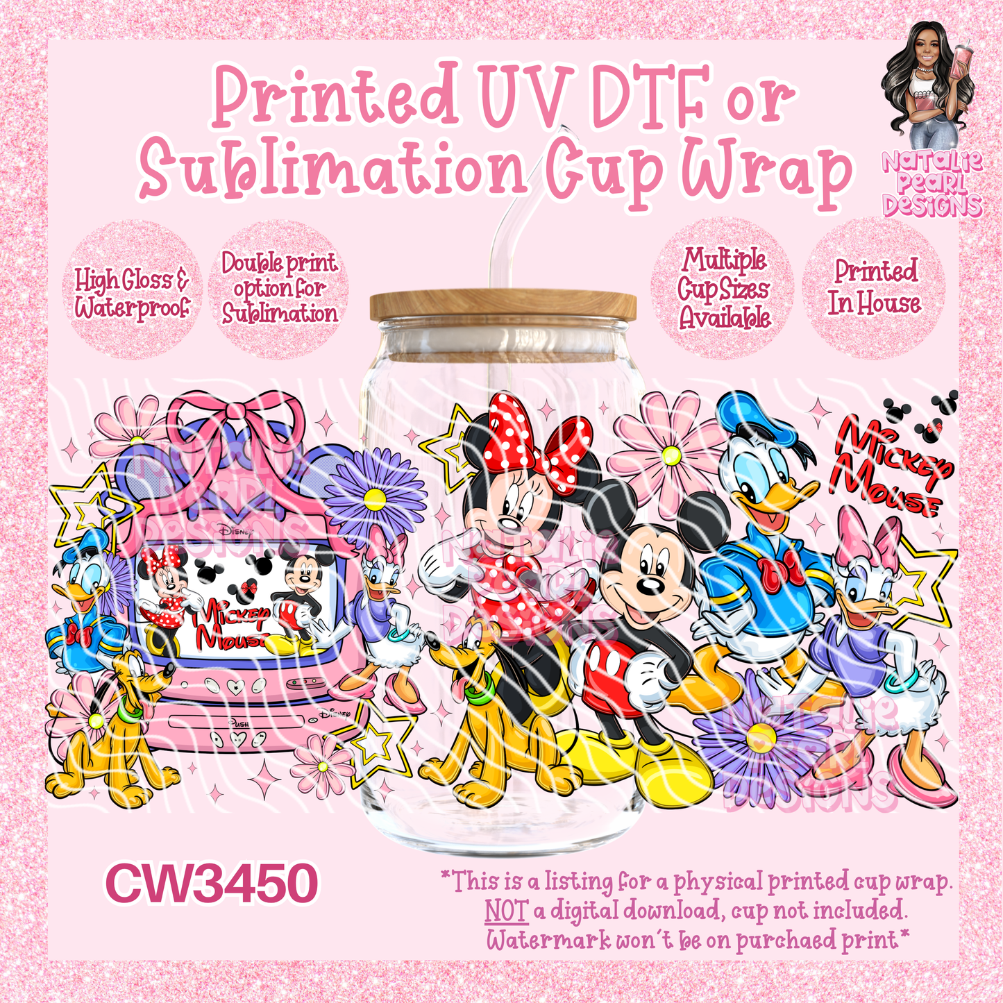 CW3450 UV DTF/SUB Cup Wraps