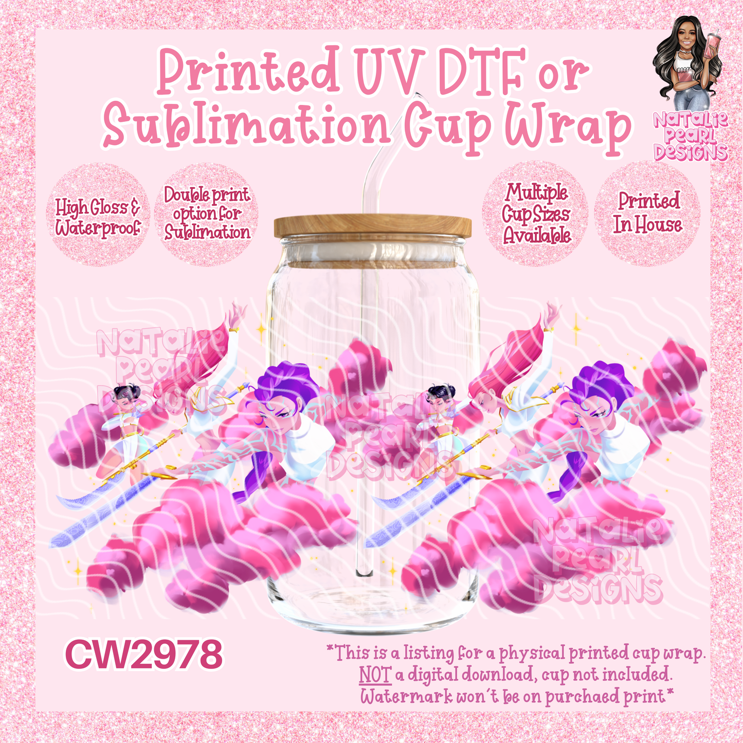 CW2978 UV DTF/SUB Cup Wraps