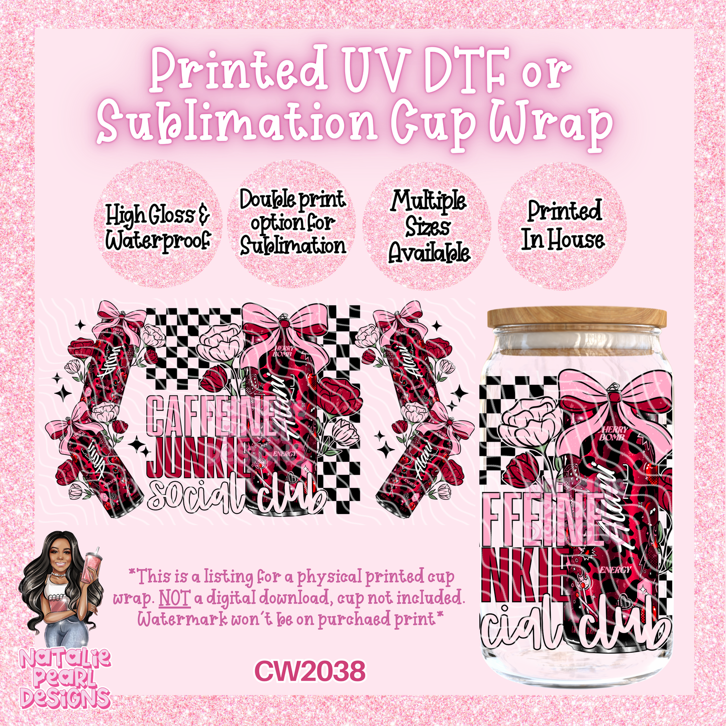 CW2038 UV DTF/SUB Cup Wraps