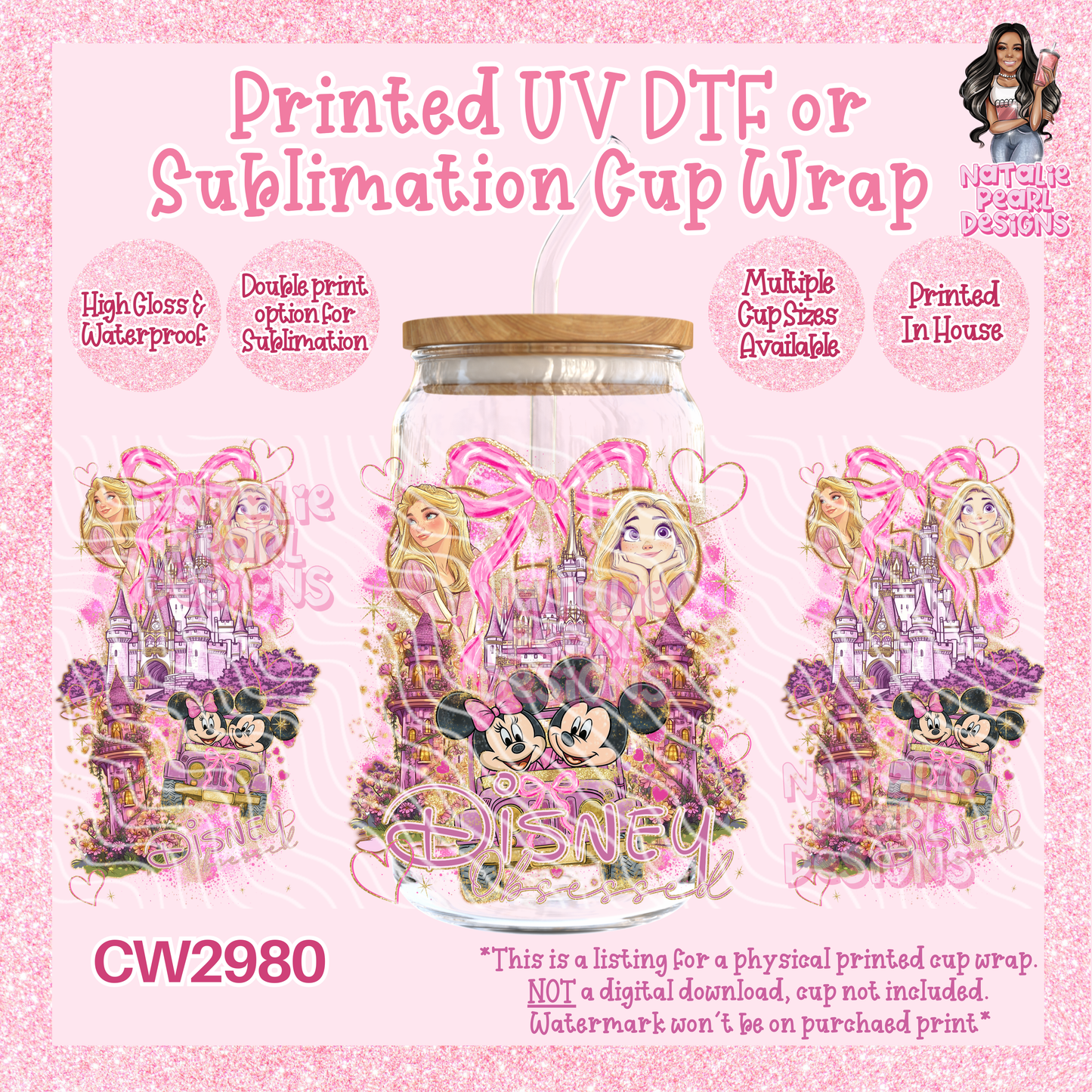 CW2980 UV DTF/SUB Cup Wraps