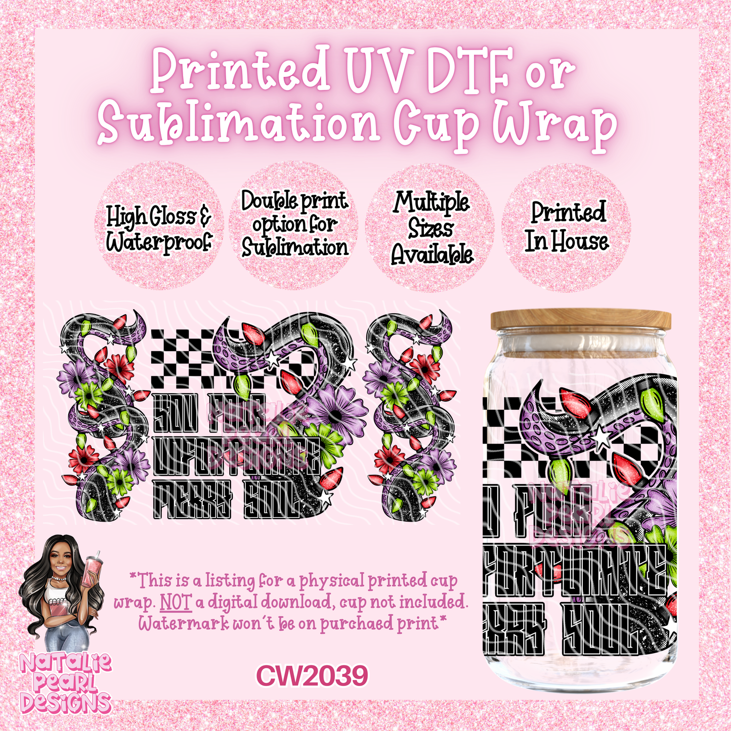CW2039 UV DTF/SUB Cup Wraps