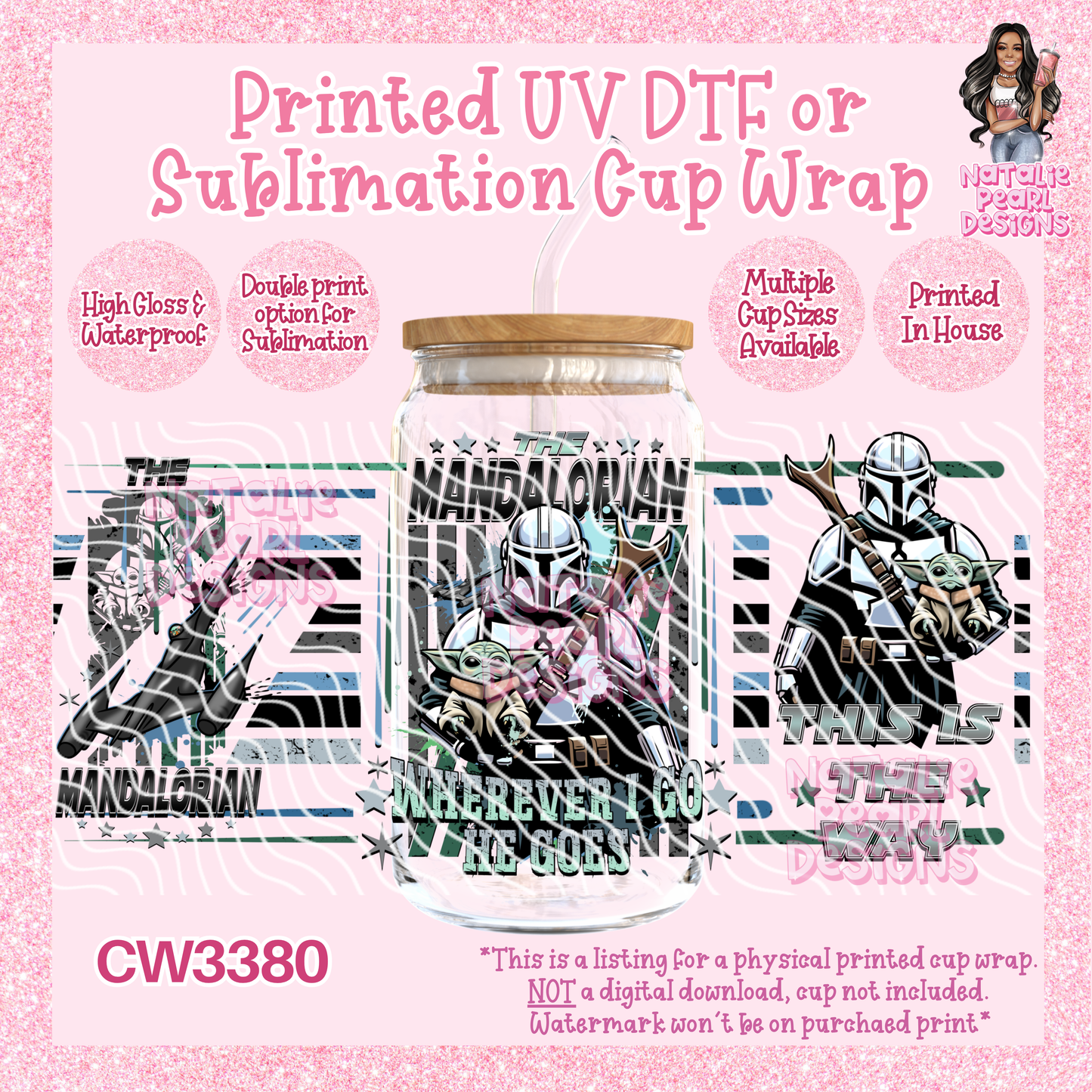 CW3380 UV DTF/SUB Cup Wraps