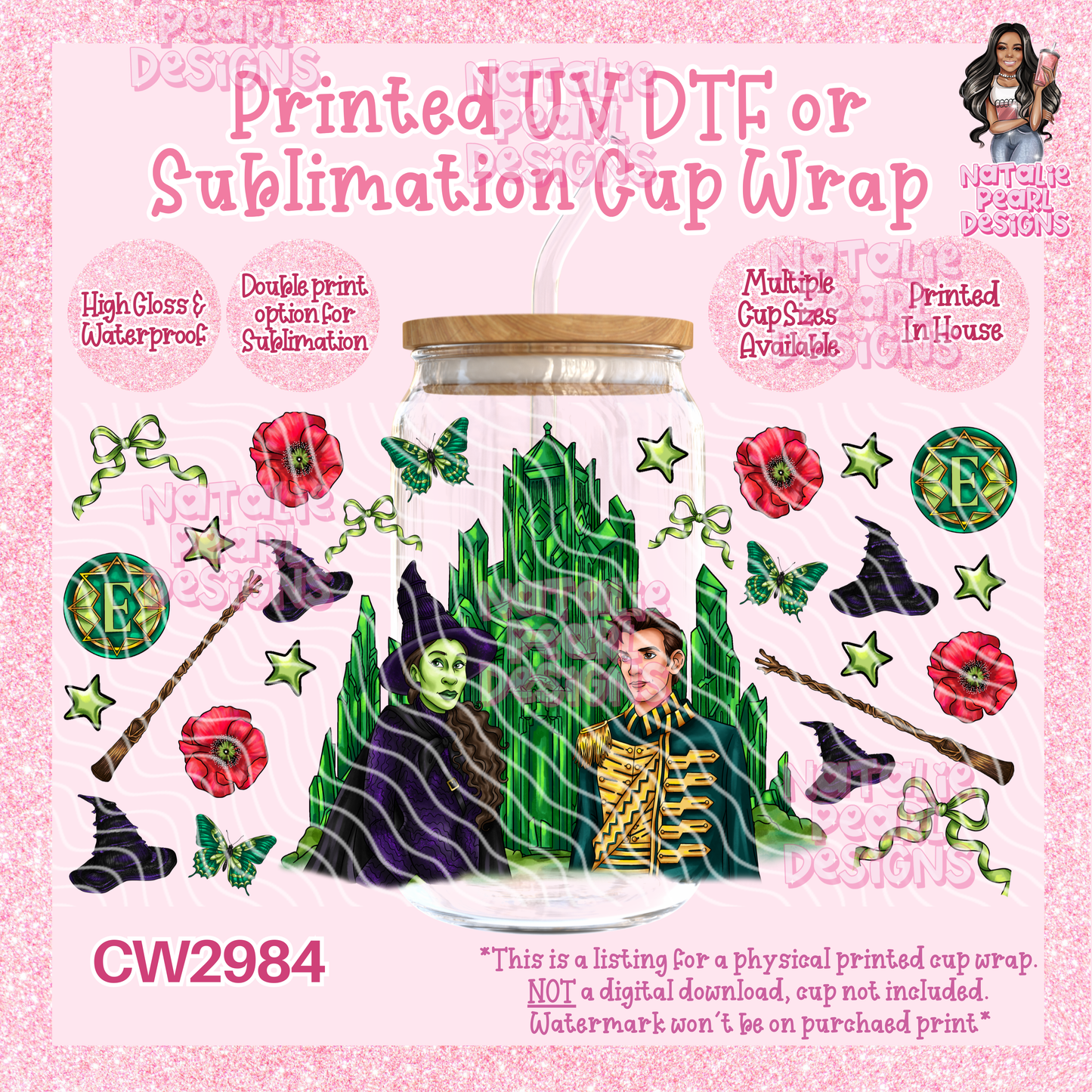 CW2984 UV DTF/SUB Cup Wraps