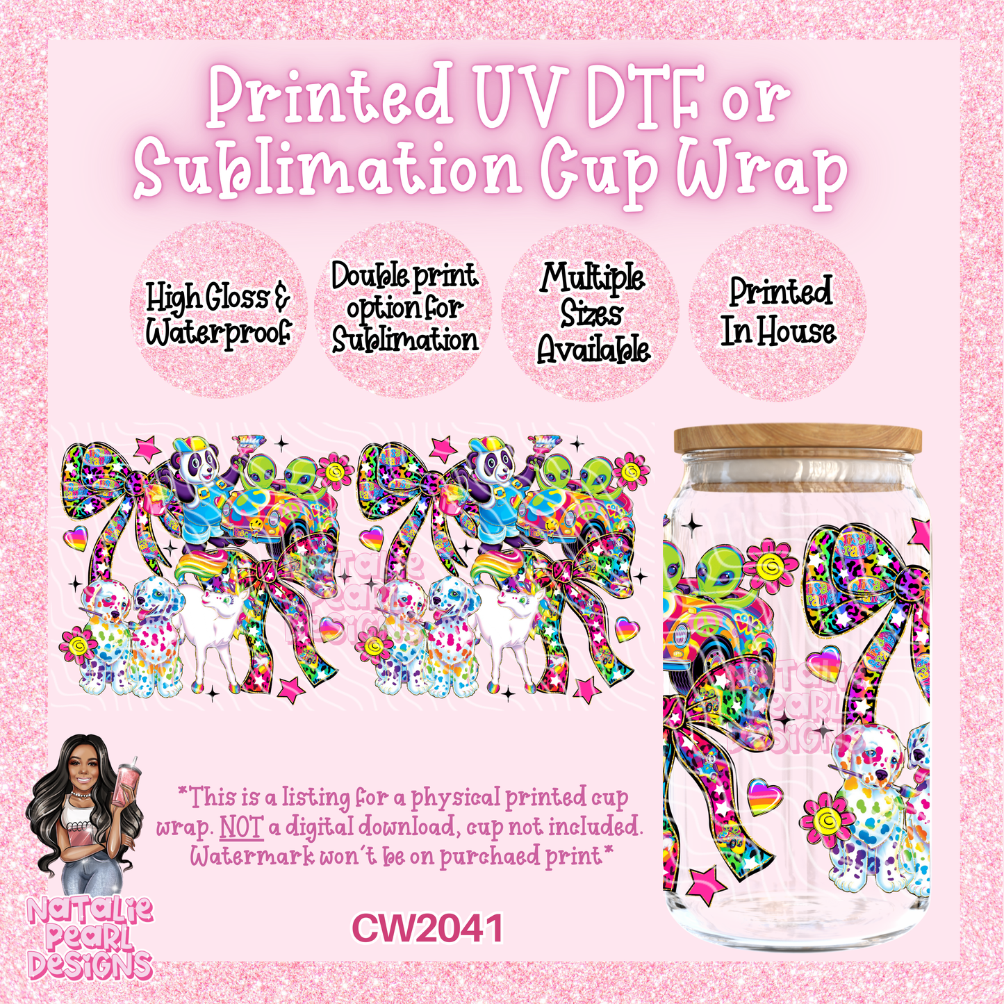 CW2041 UV DTF/SUB Cup Wraps