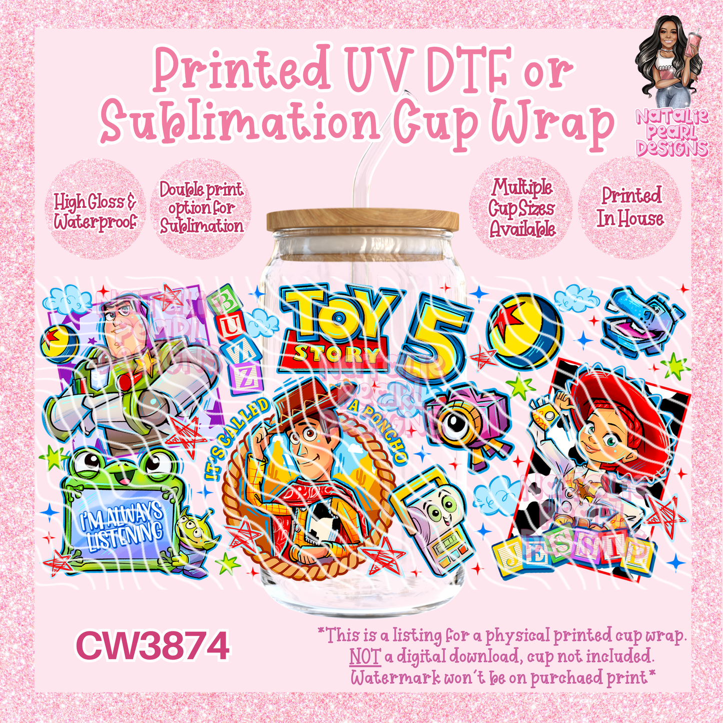 CW3874 UV DTF/SUB Cup Wraps