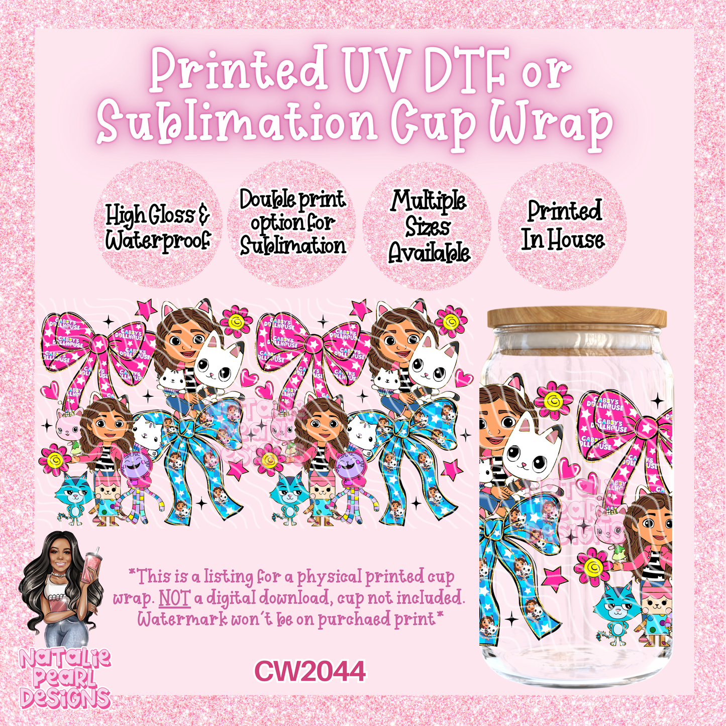 CW2044 UV DTF/SUB Cup Wraps