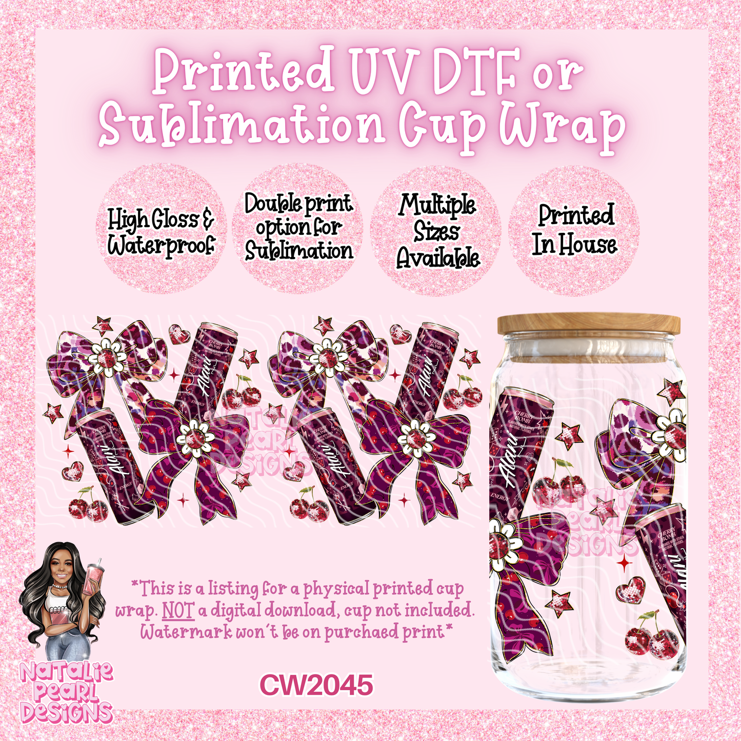 CW2045 UV DTF/SUB Cup Wraps