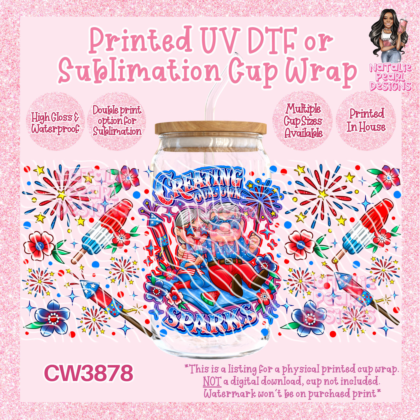 CW3878 UV DTF/SUB Cup Wraps