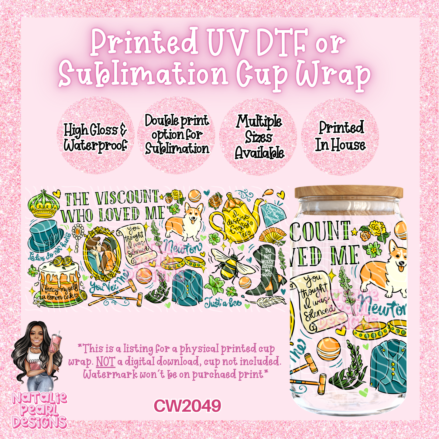 CW2049 UV DTF/SUB Cup Wraps