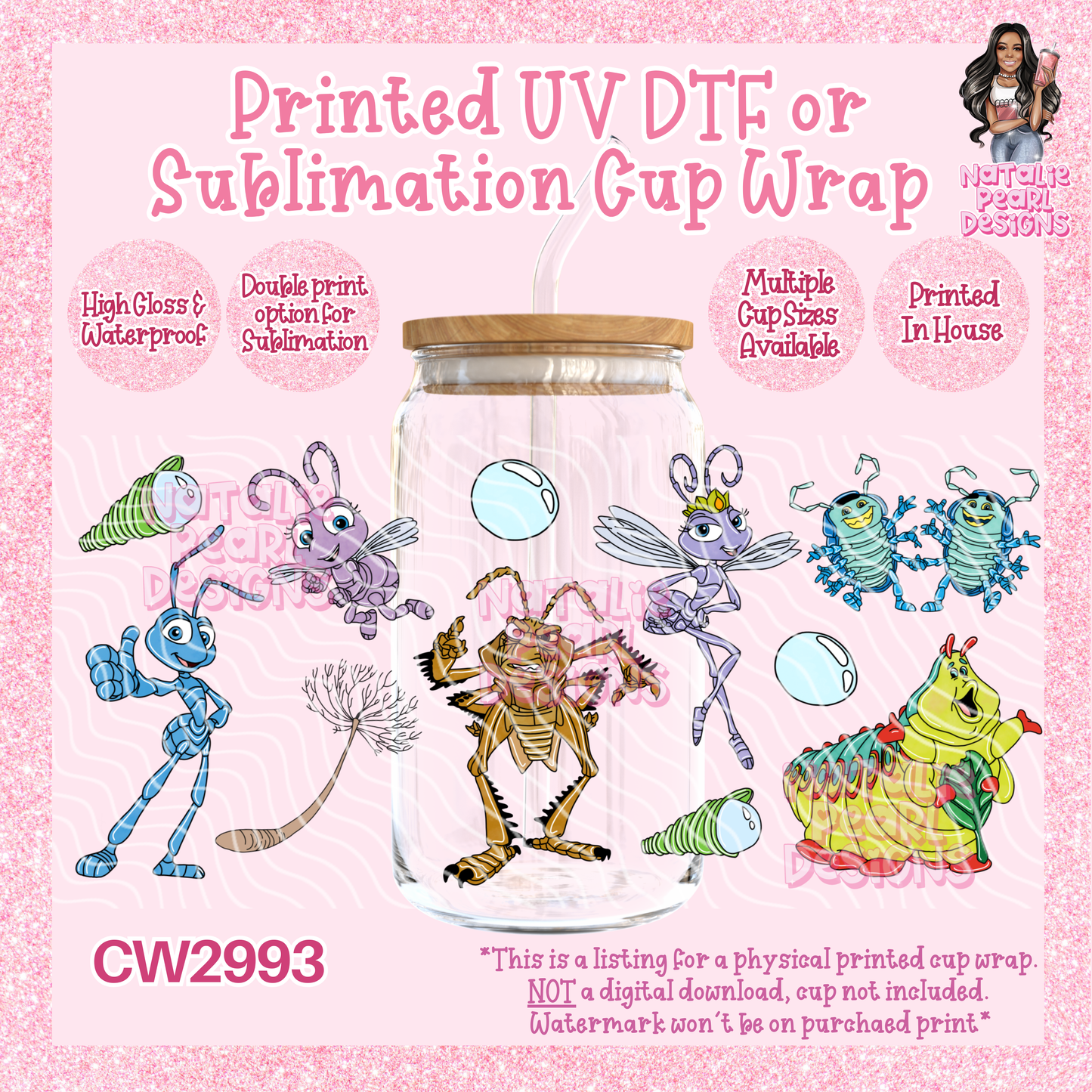 CW2993 UV DTF/SUB Cup Wraps