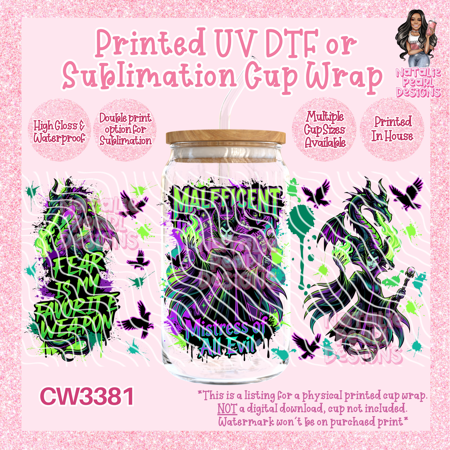 CW3381 UV DTF/SUB Cup Wraps