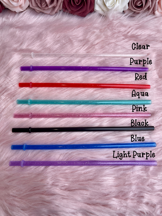 9 inch Glitter Reusable Straws