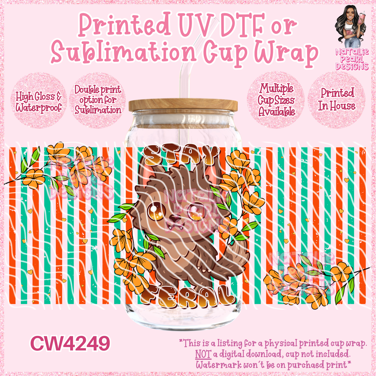 CW4249 UV DTF/SUB Cup Wraps