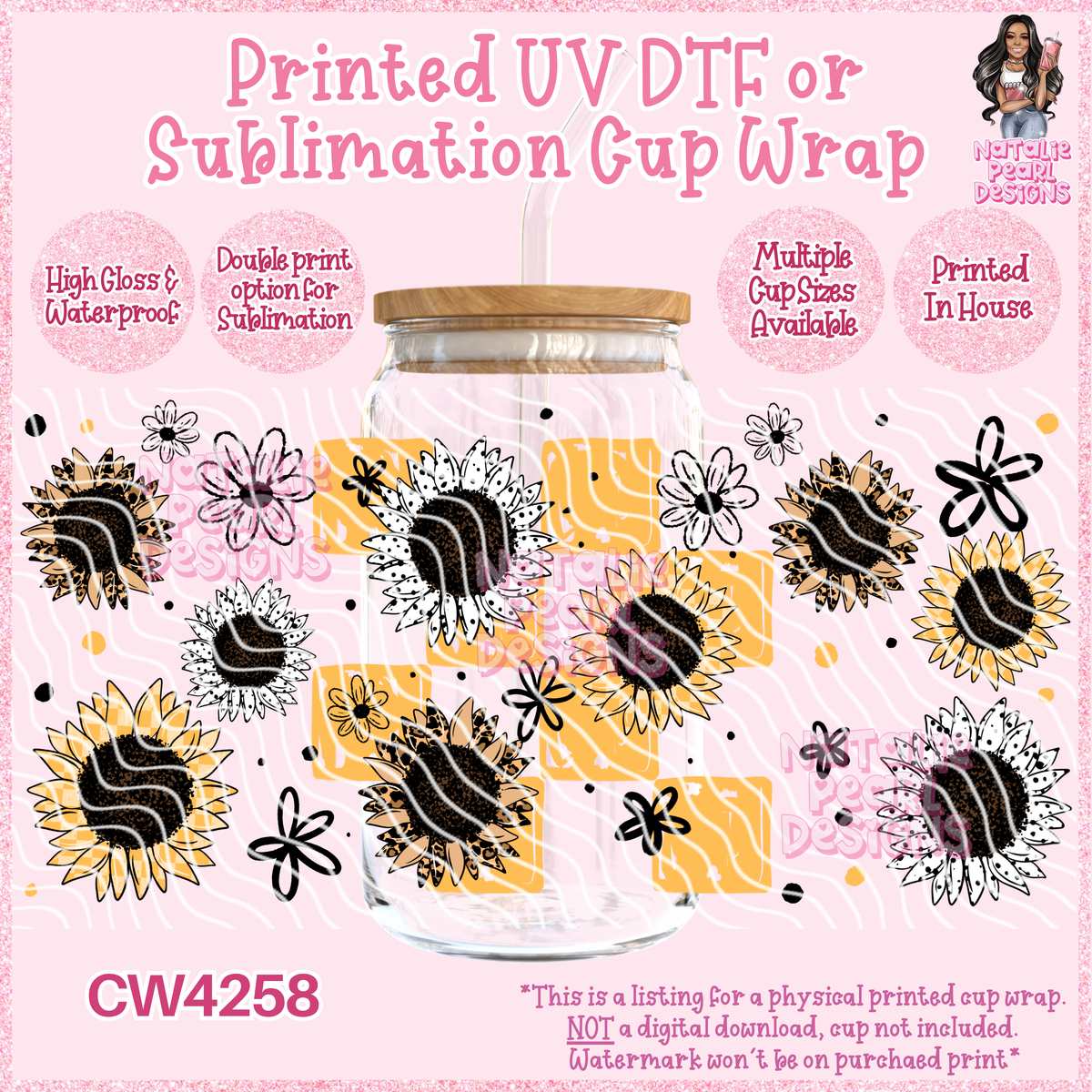 CW4258 UV DTF/SUB Cup Wraps