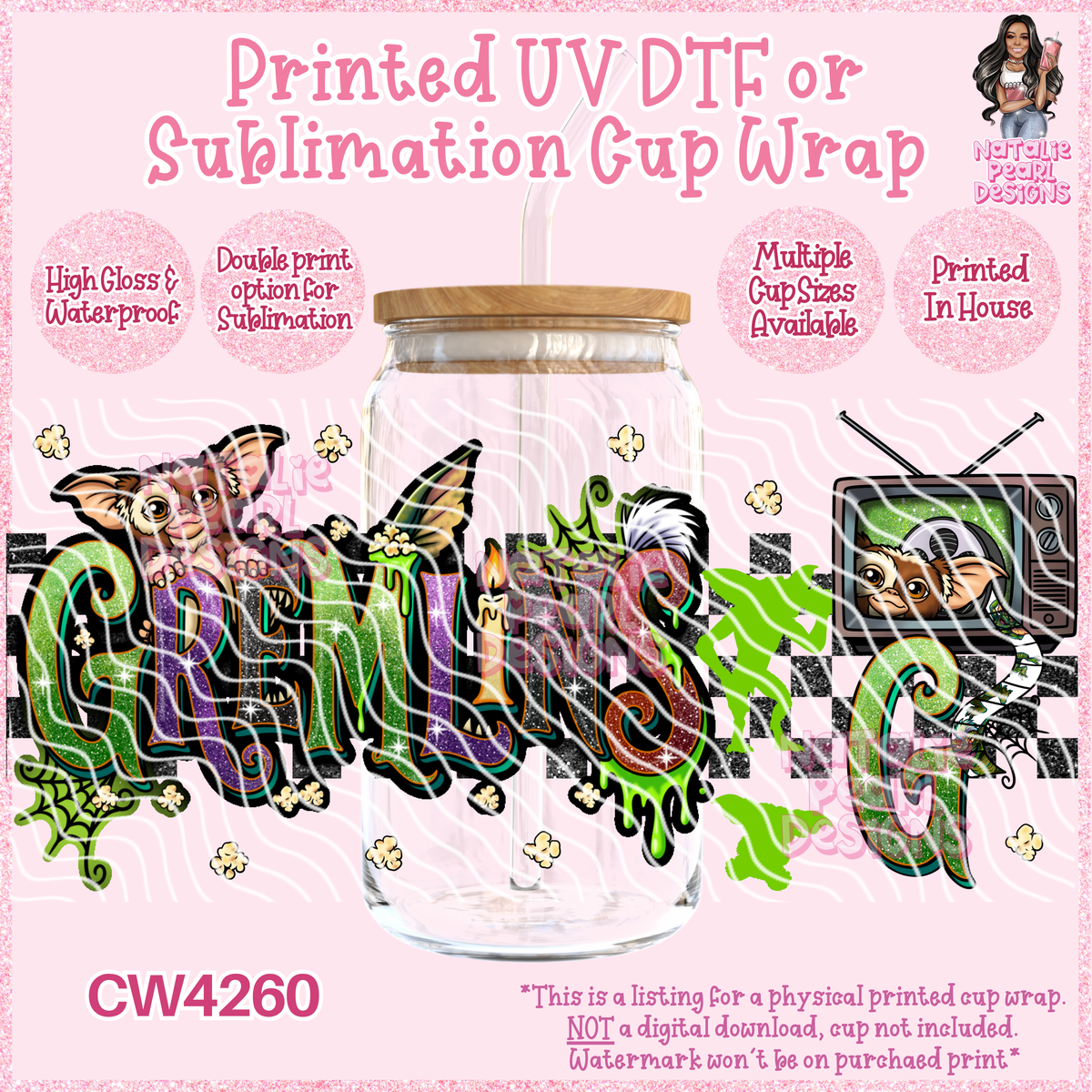 CW4260 UV DTF/SUB Cup Wraps