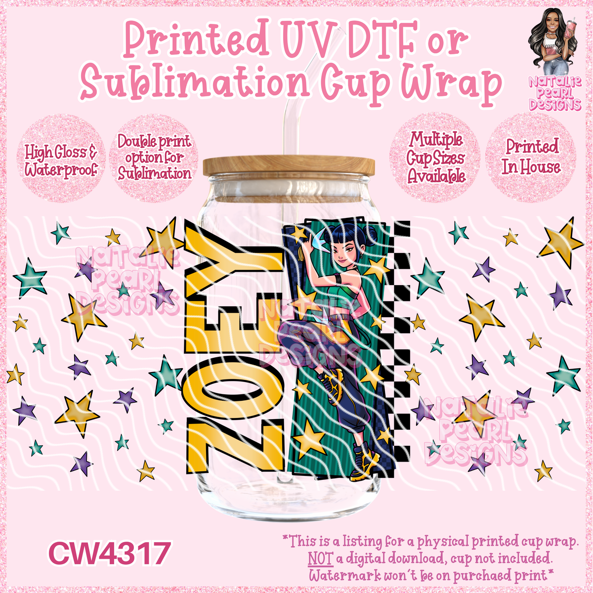 CW4317 UV DTF/SUB Cup Wraps