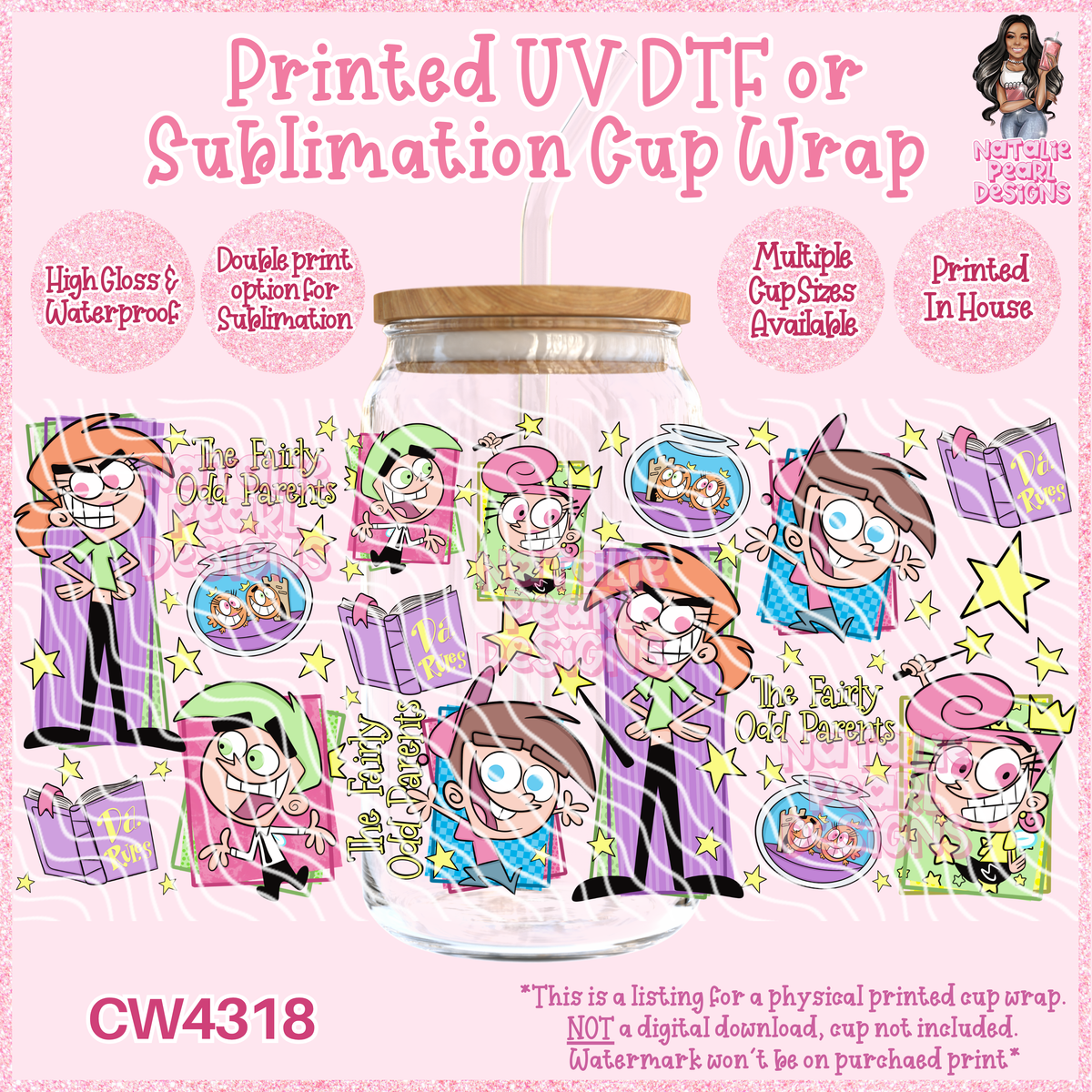 CW4318 UV DTF/SUB Cup Wraps