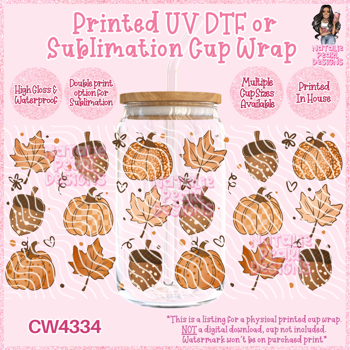 CW4334 UV DTF/SUB Cup Wraps