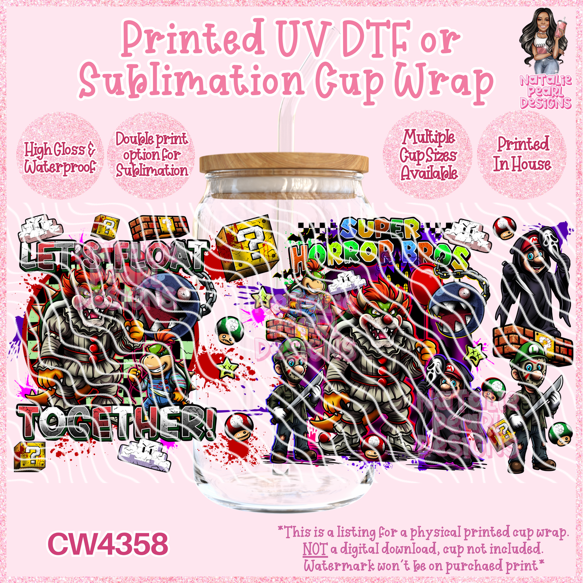 CW4358 UV DTF/SUB Cup Wraps