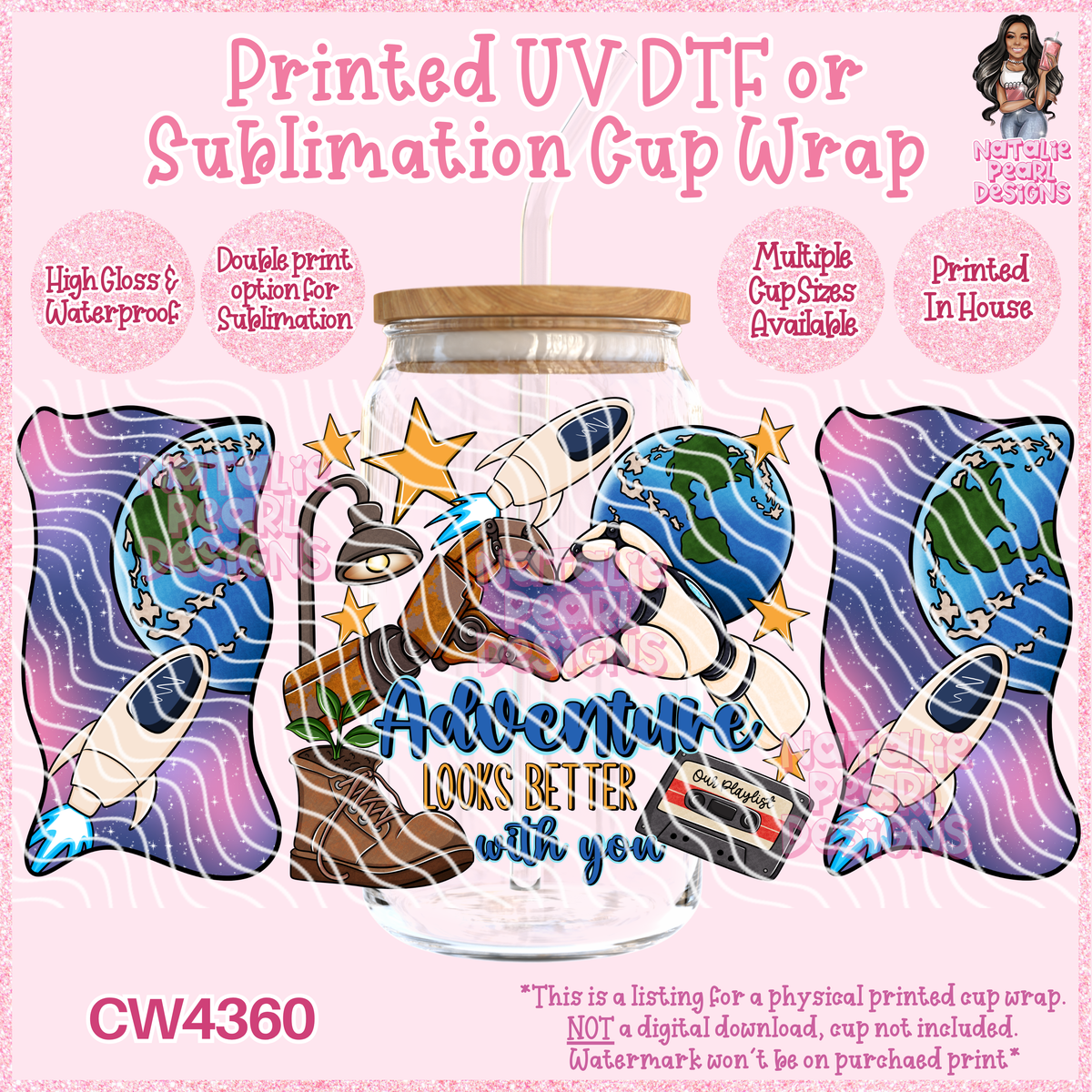 CW4360 UV DTF/SUB Cup Wraps
