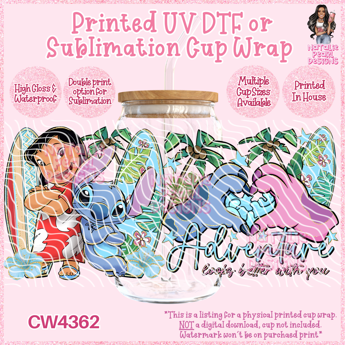 CW4362 UV DTF/SUB Cup Wraps