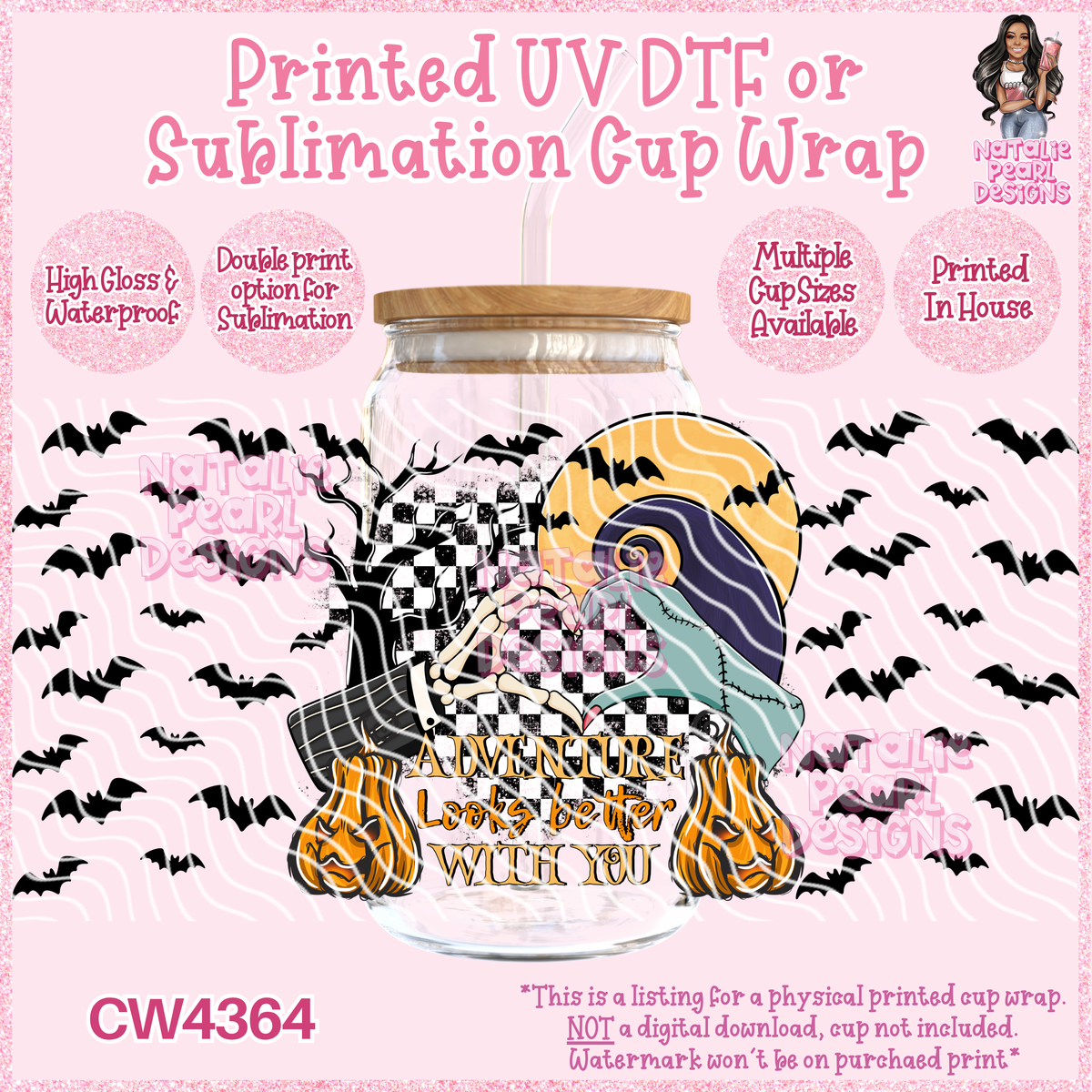 CW4364 UV DTF/SUB Cup Wraps
