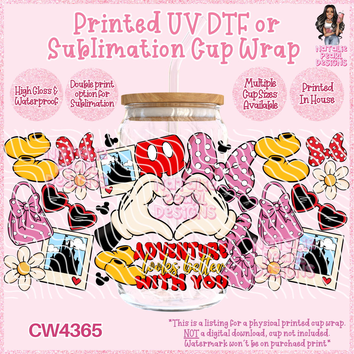 CW4365 UV DTF/SUB Cup Wraps