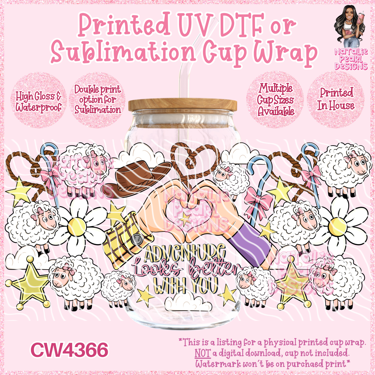 CW4366 UV DTF/SUB Cup Wraps