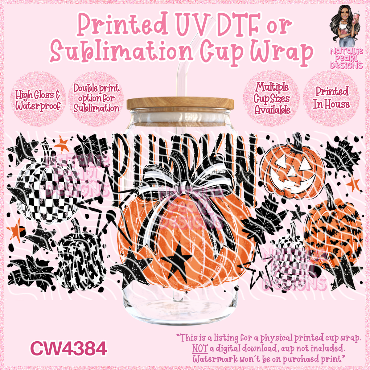 CW4384 UV DTF/SUB Cup Wraps