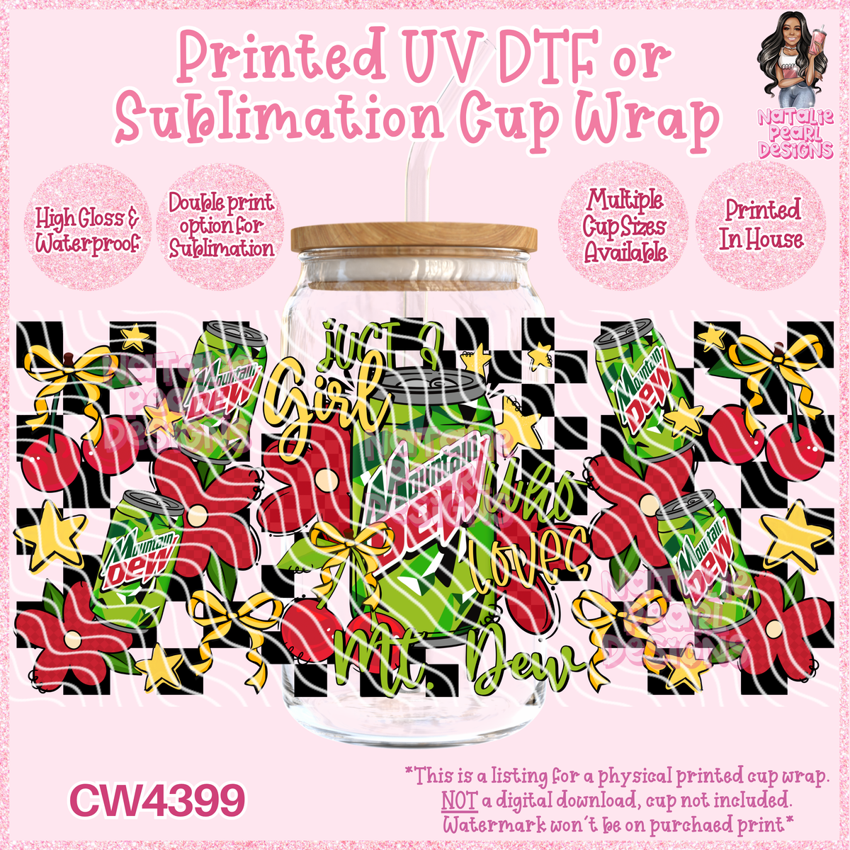 CW4399 UV DTF/SUB Cup Wraps