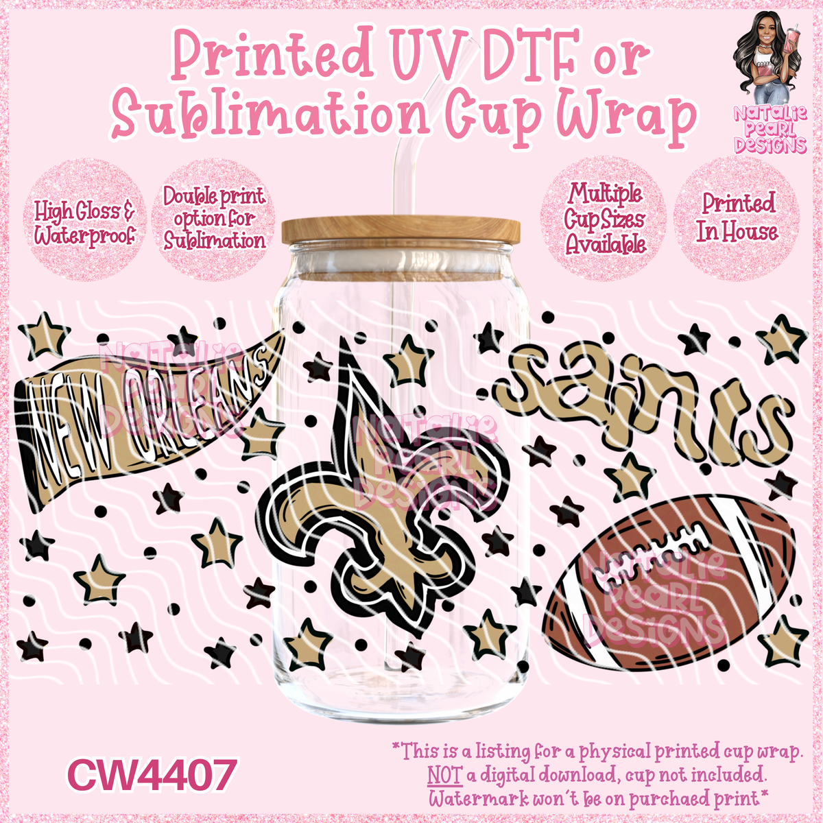 CW4407 UV DTF/SUB Cup Wraps