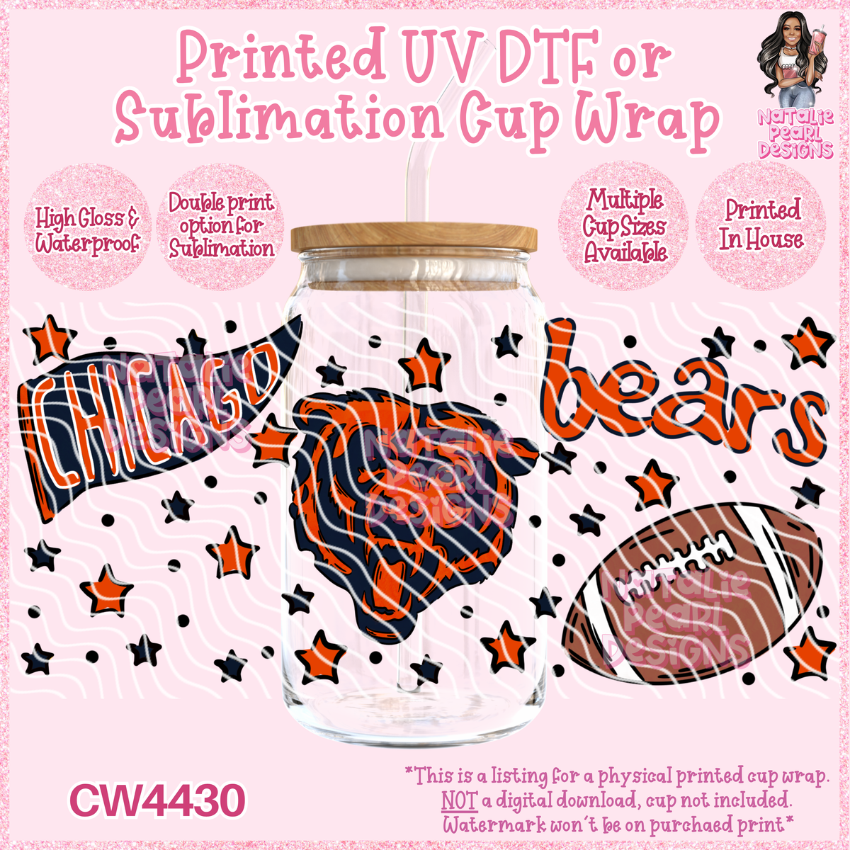 CW4430 UV DTF/SUB Cup Wraps