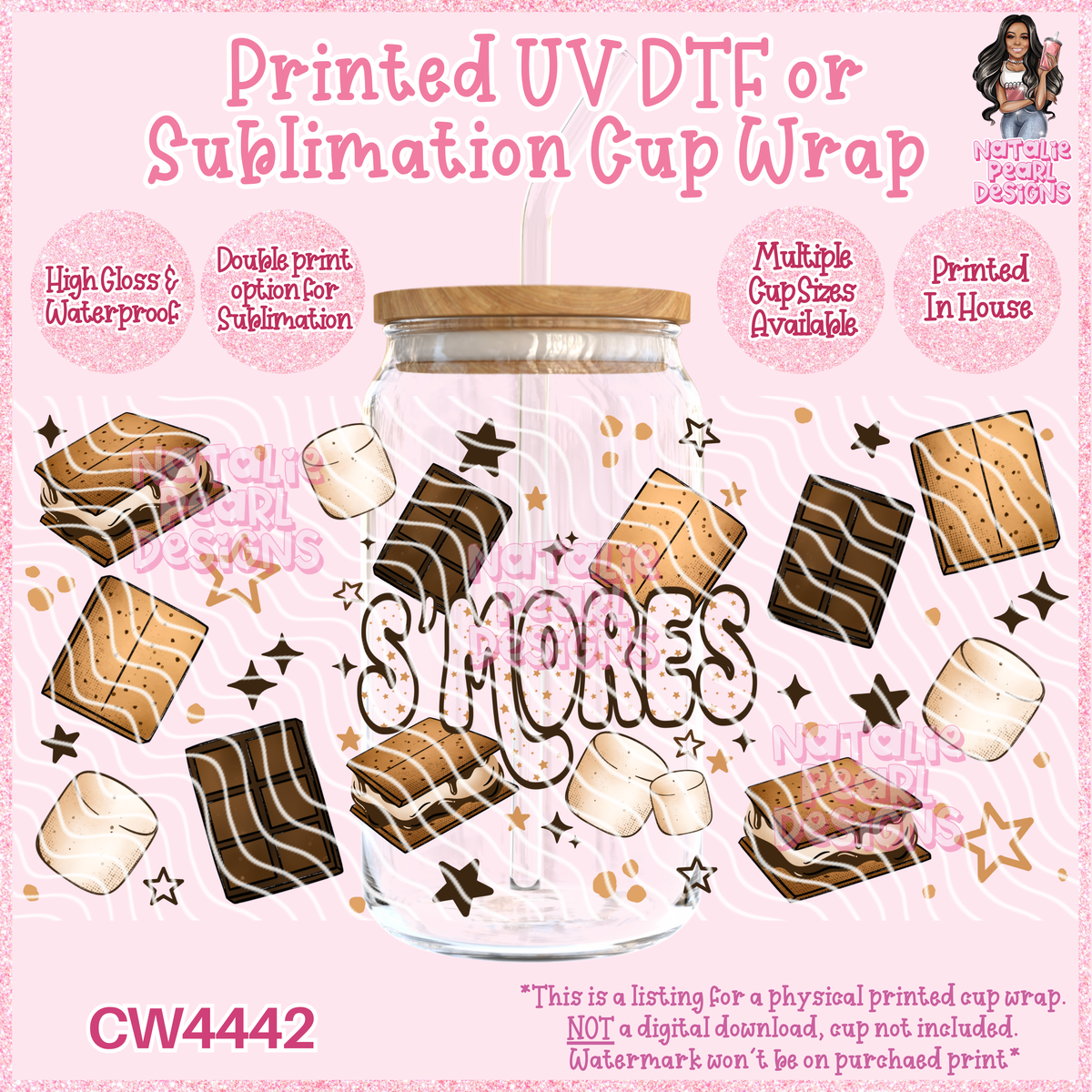 CW4442 UV DTF/SUB Cup Wraps