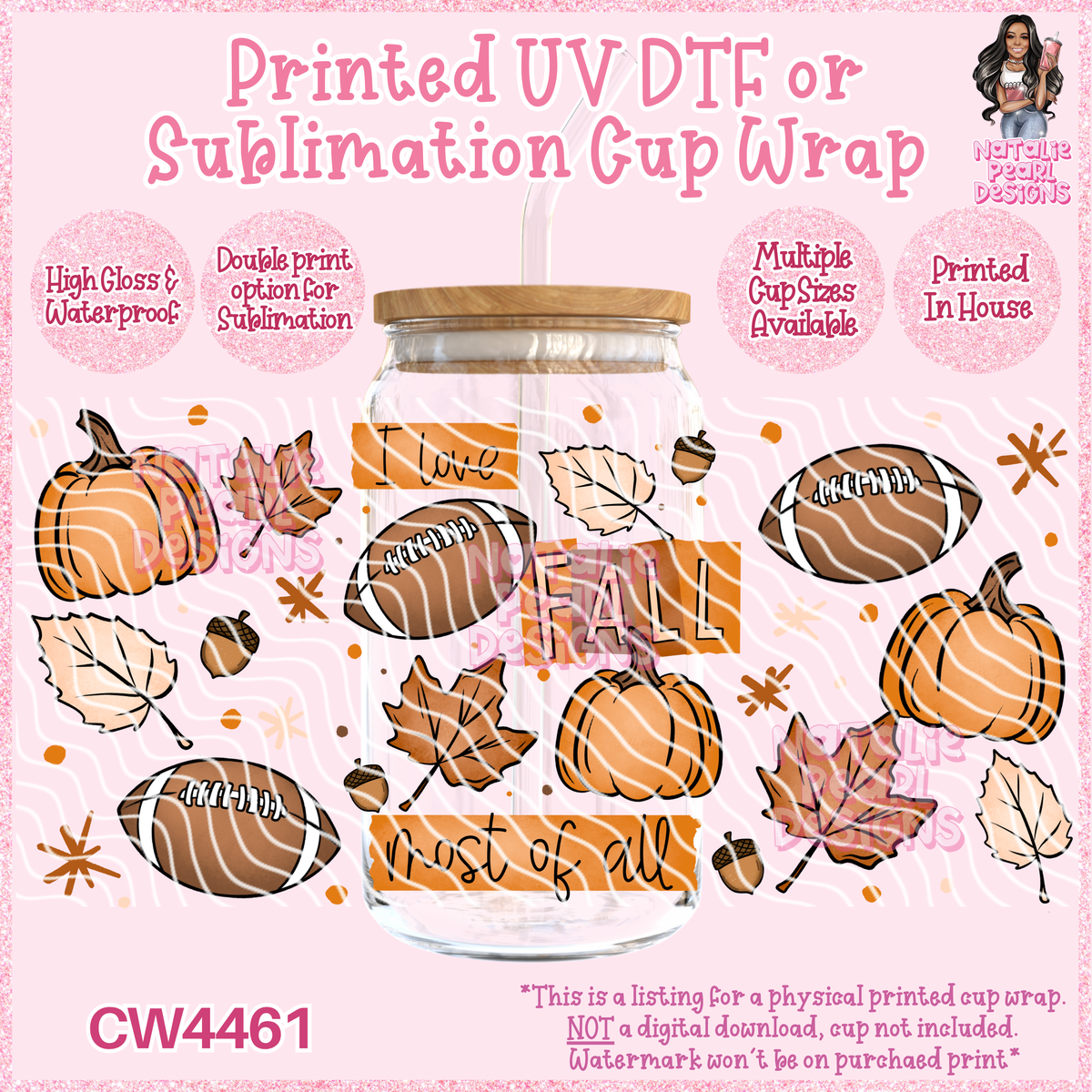 CW4461 UV DTF/SUB Cup Wraps